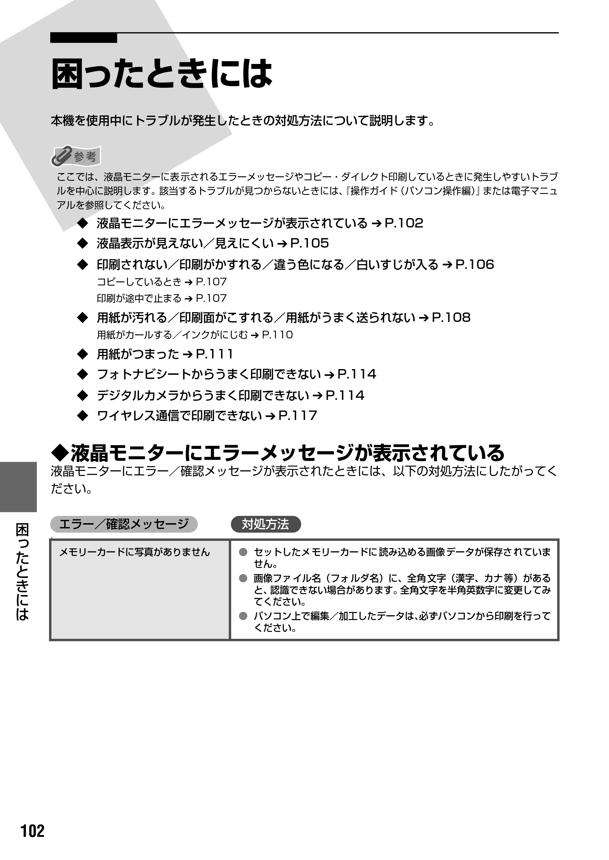 キヤノン PIXUS MP500 操作ガイド（本体操作編） （PDF形式／9.42Mバイト） — 原本ページ — 104ページ
