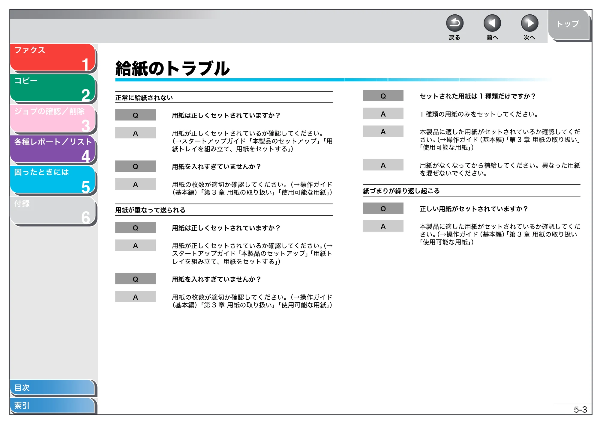 キヤノン MF4150/MF4130/MF4120 操作ガイド (応用編) (PDF形式/1.74Mバイト) — 給紙のトラブル — 原本ページ — 41ページ