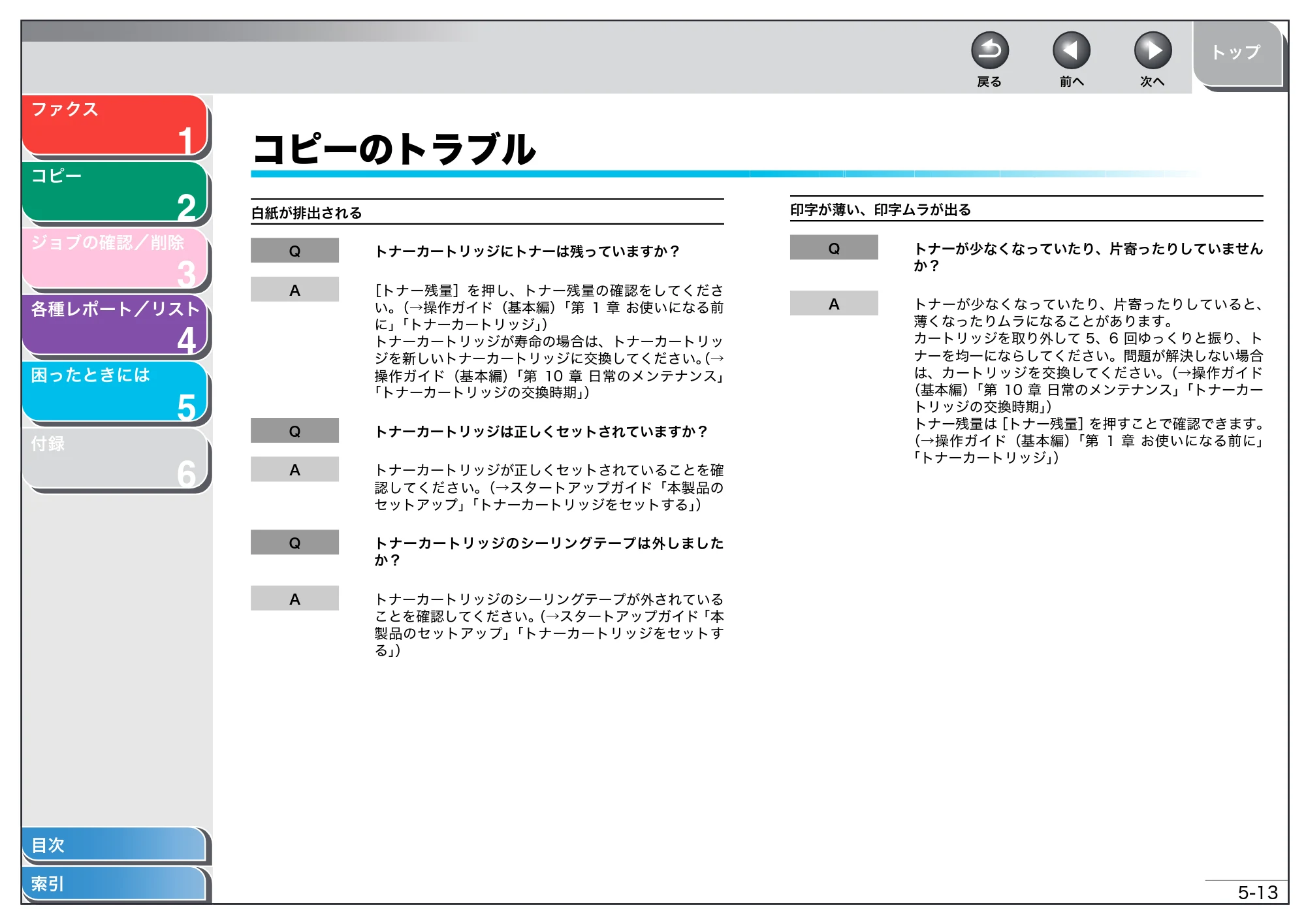 キヤノン MF4150/MF4130/MF4120 操作ガイド (応用編) (PDF形式/1.74Mバイト) — コピーのトラブル — 原本ページ — 51ページ