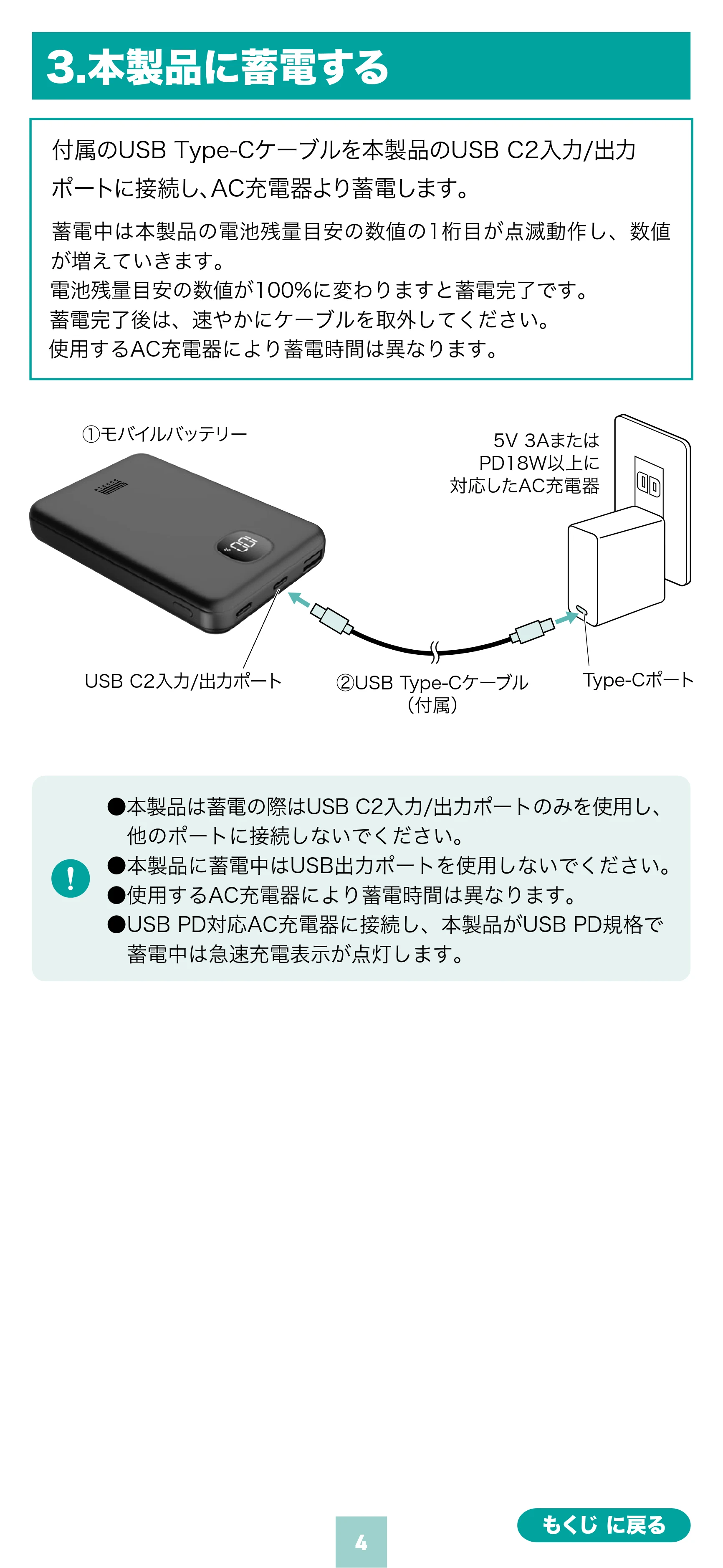 サンワサプライ 700-BTL062BK 取扱説明書 — 原本ページ — 4ページ