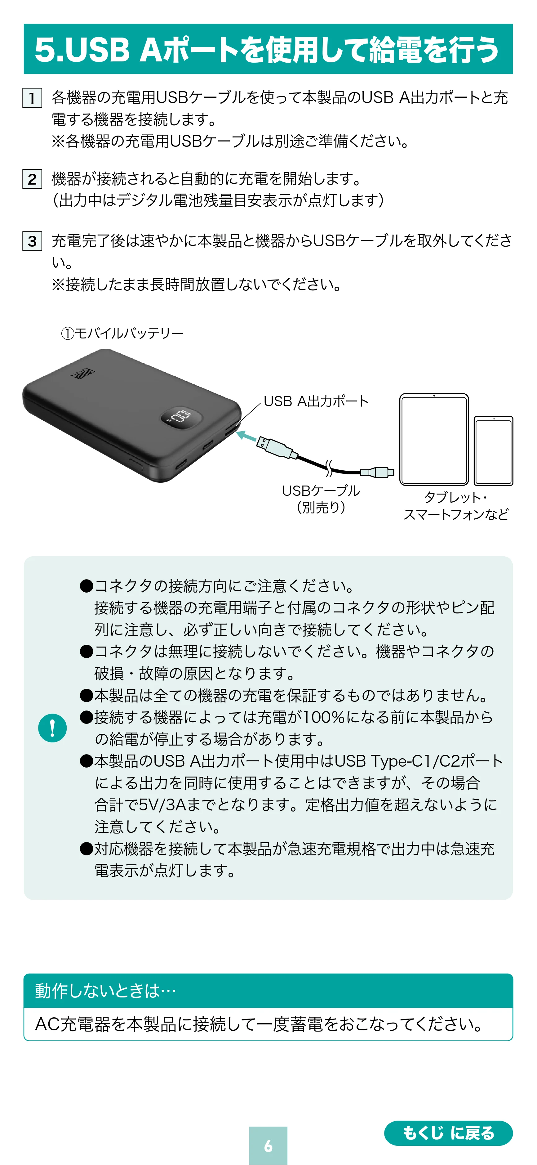 サンワサプライ 700-BTL062BK 取扱説明書 — 原本ページ — 6ページ