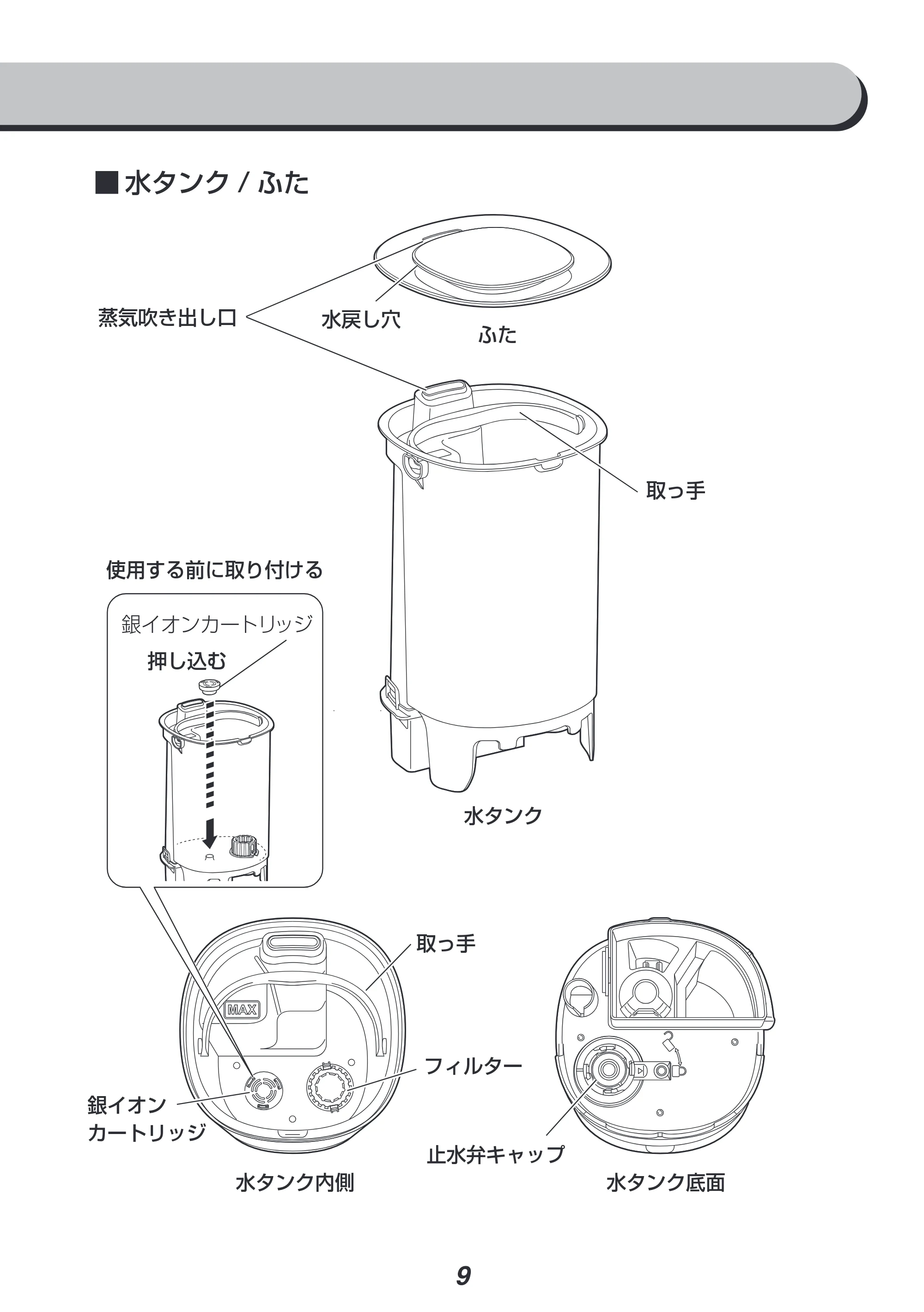 アイリスオーヤマ KUTK-230 取扱説明書 — 原本ページ — 9ページ