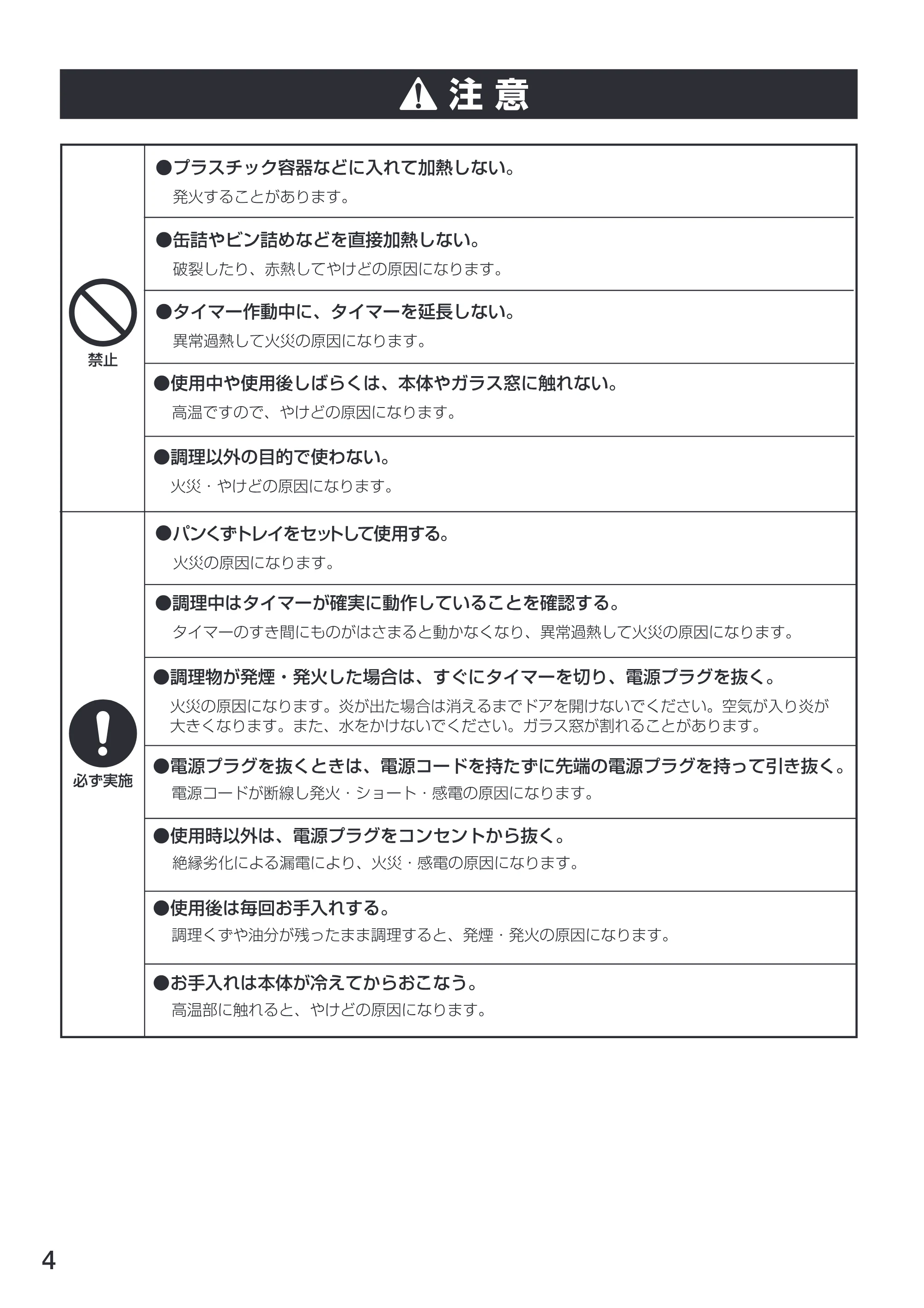 アイリスオーヤマ EOT-86 取扱説明書 — 原本ページ — 4ページ