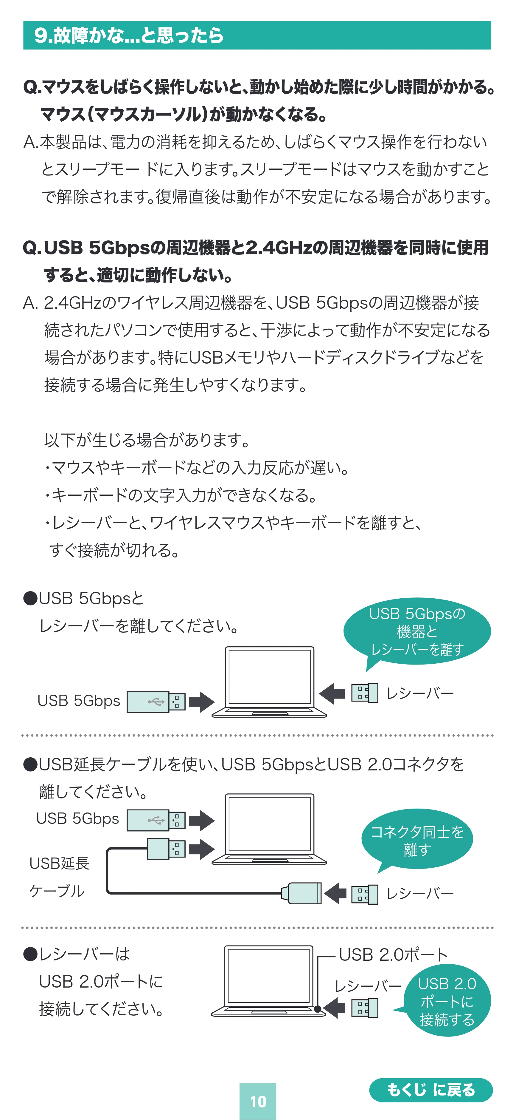 サンワサプライ 400-MAWS223BK / 400-MAWS223BL / 400-MAWS223R 取扱説明書 — 原本ページ — 10ページ