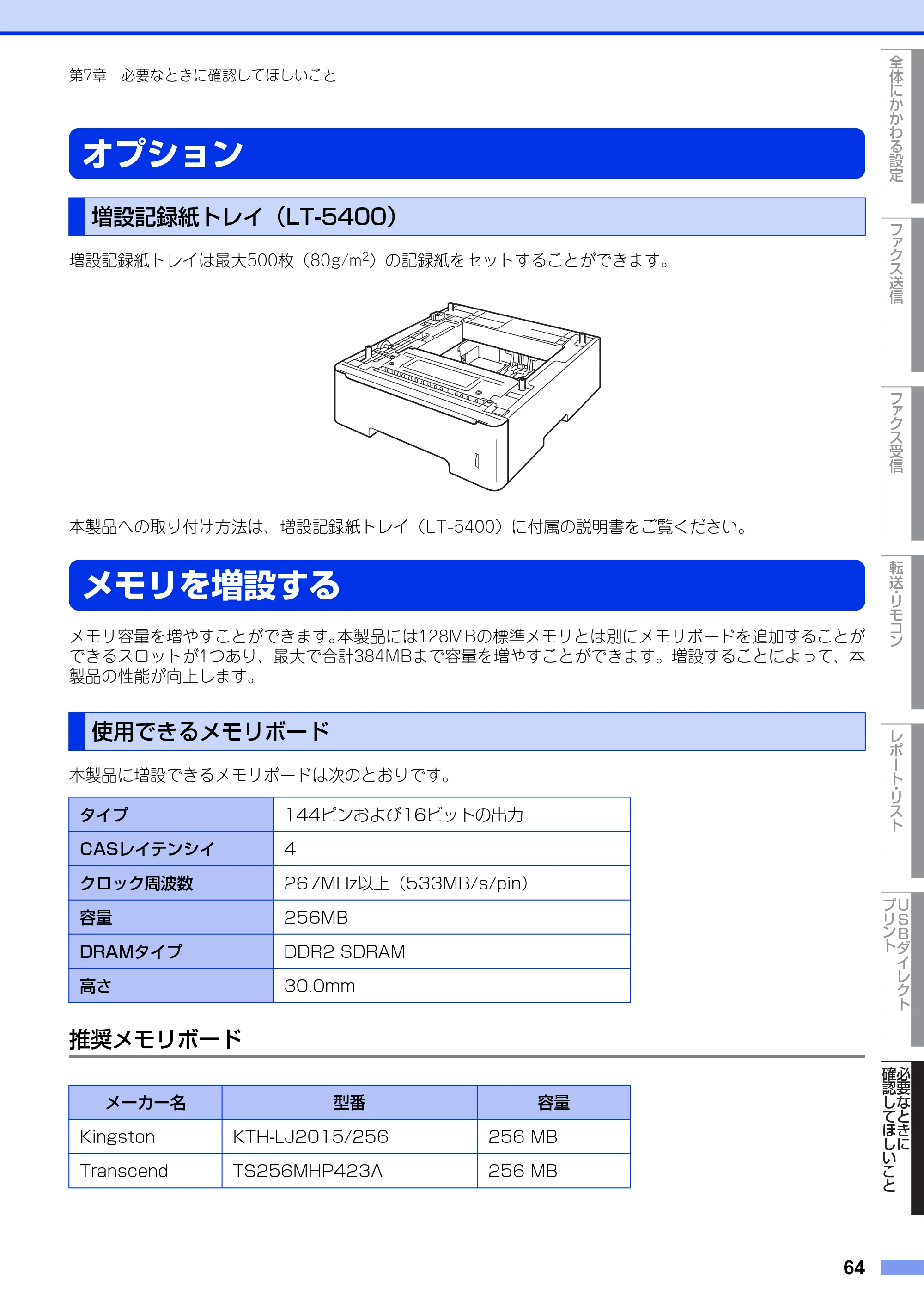 ブラザー MFC-8950DW ユーザーズガイド ～応用編～ — オプション — 原本ページ — 64ページ
