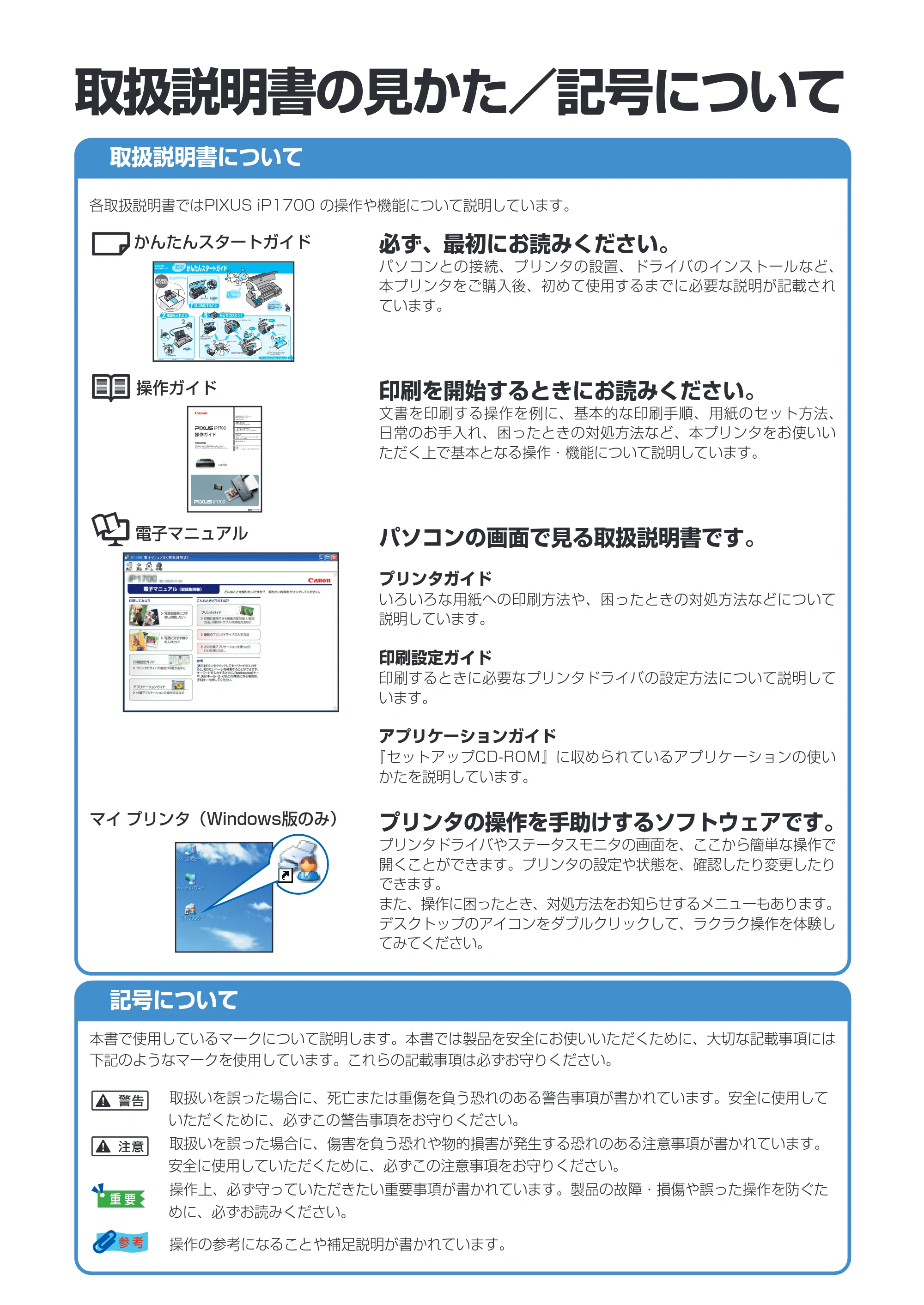キヤノン PIXUS iP1700 操作ガイド (PDF形式/9.24Mバイト) — 原本ページ — 2ページ
