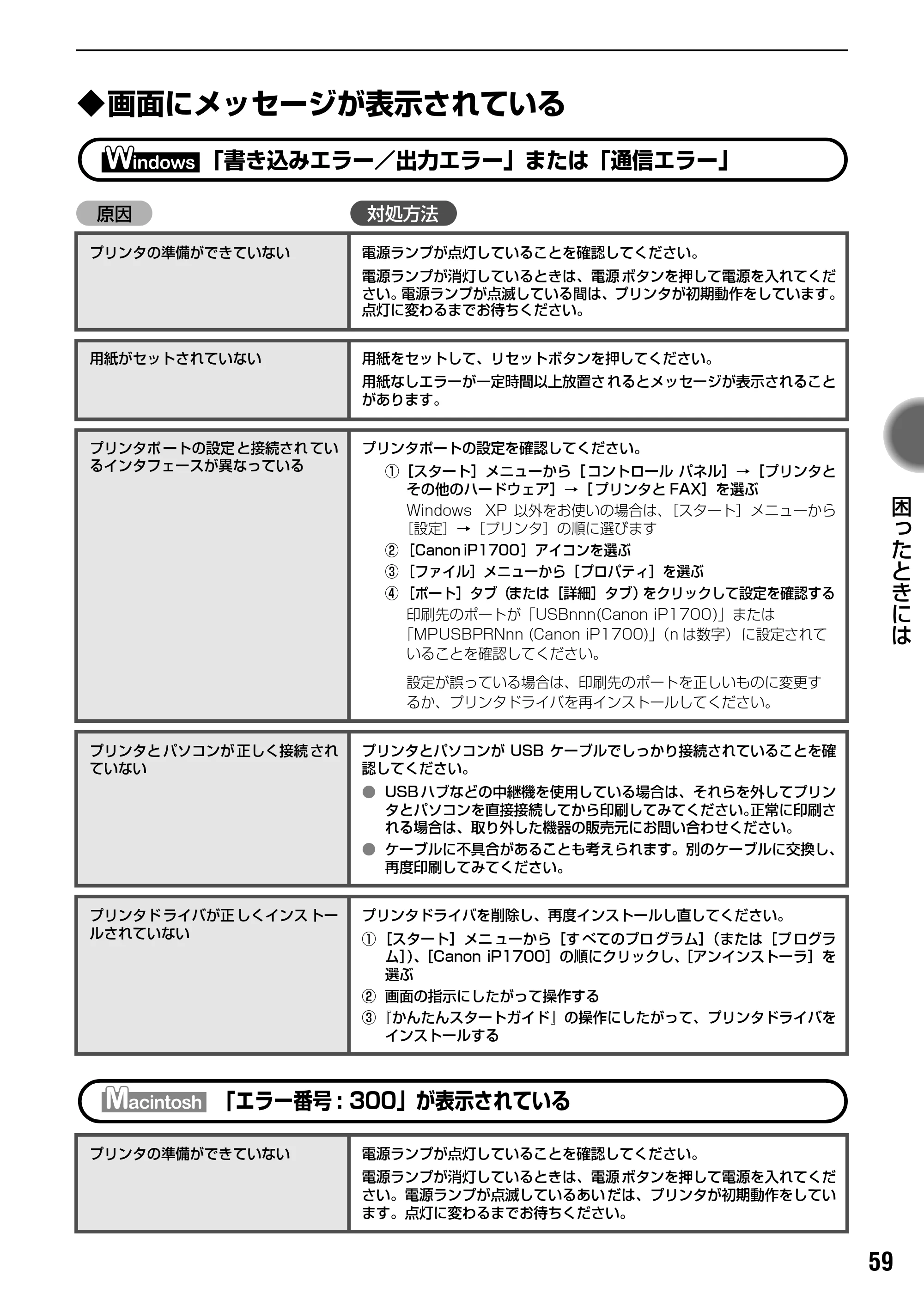 キヤノン PIXUS iP1700 操作ガイド (PDF形式/9.24Mバイト) — 電子マニュアルを読もう — 原本ページ — 61ページ