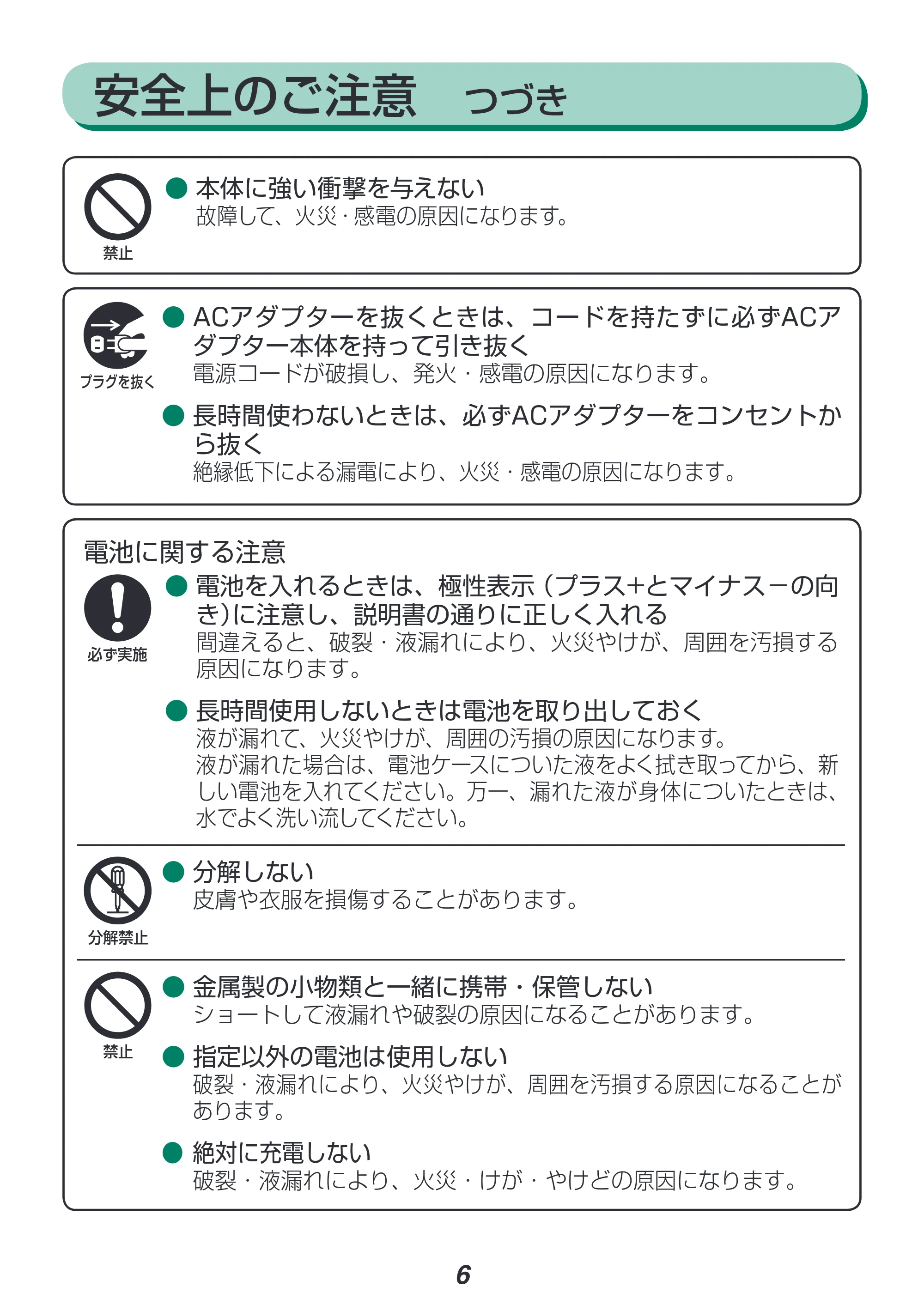 アイリスオーヤマ CFD-181 取扱説明書 — 原本ページ — 6ページ