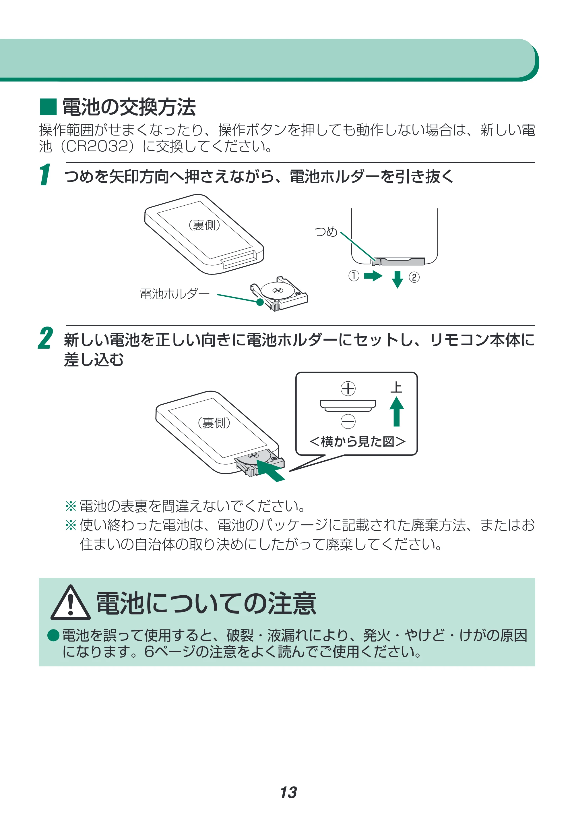 アイリスオーヤマ CFD-181 取扱説明書 — 原本ページ — 13ページ