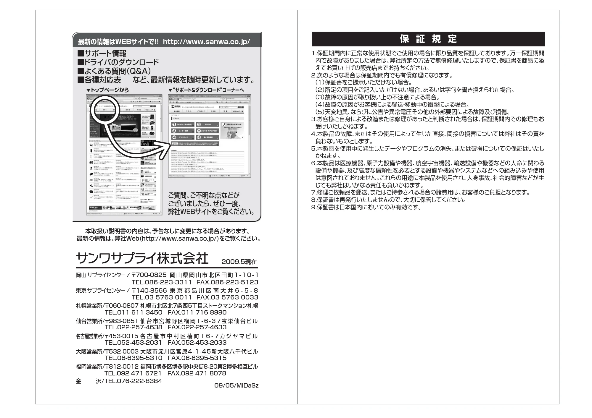 サンワサプライ 900-MA101 取扱説明書 — 原本ページ — 6ページ