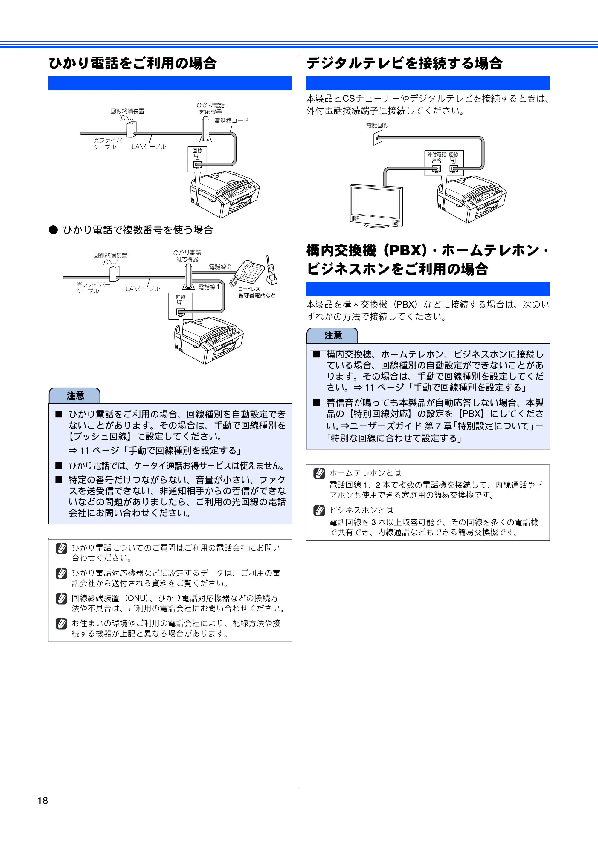 ブラザー MFC-490CN かんたん設置ガイド — ひかり電話をご利用の場合 — 原本ページ — 20ページ
