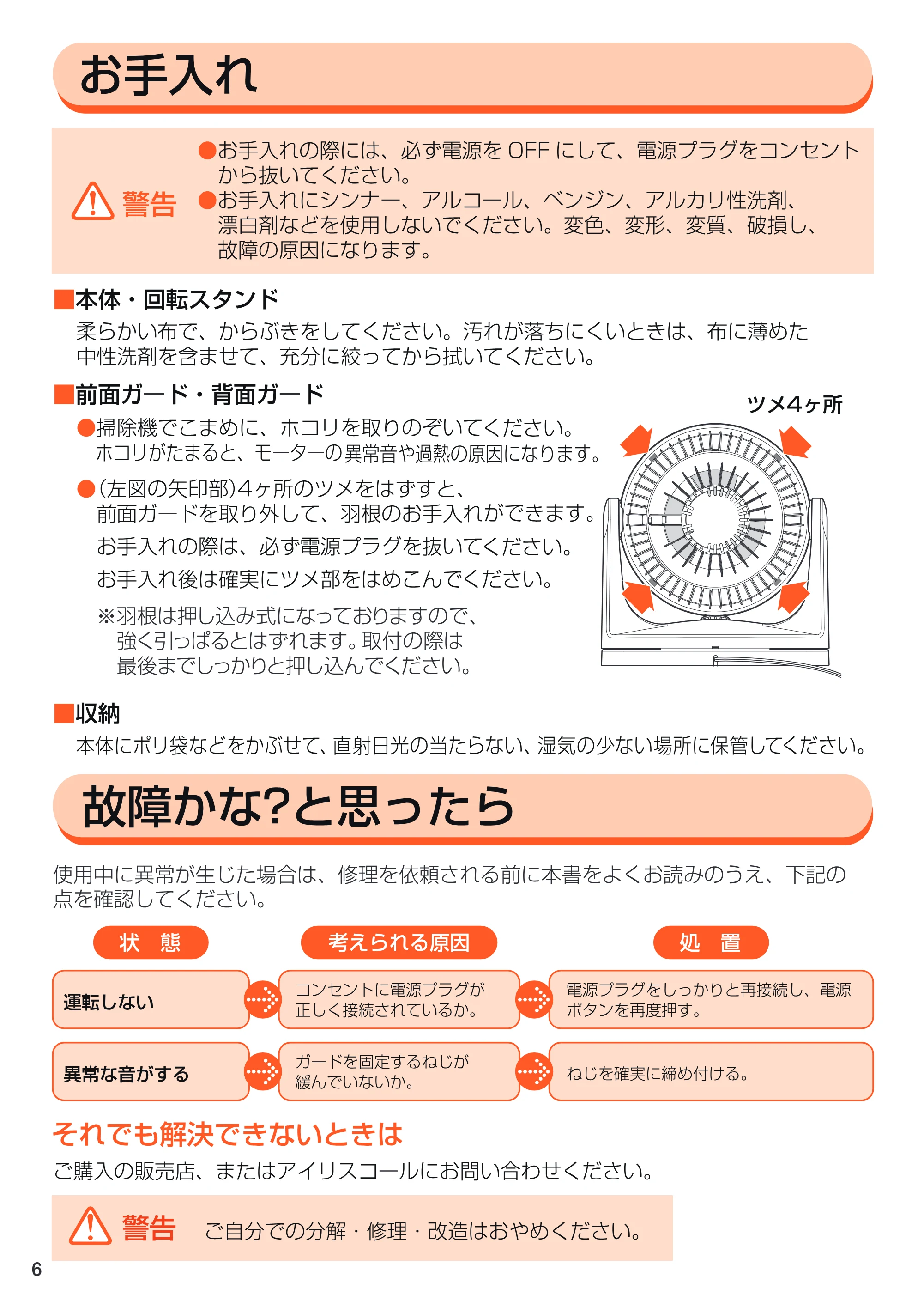 アイリスオーヤマ ENC-20 取扱説明書 — ENC20-ENC20K-06 — 原本ページ — 6ページ