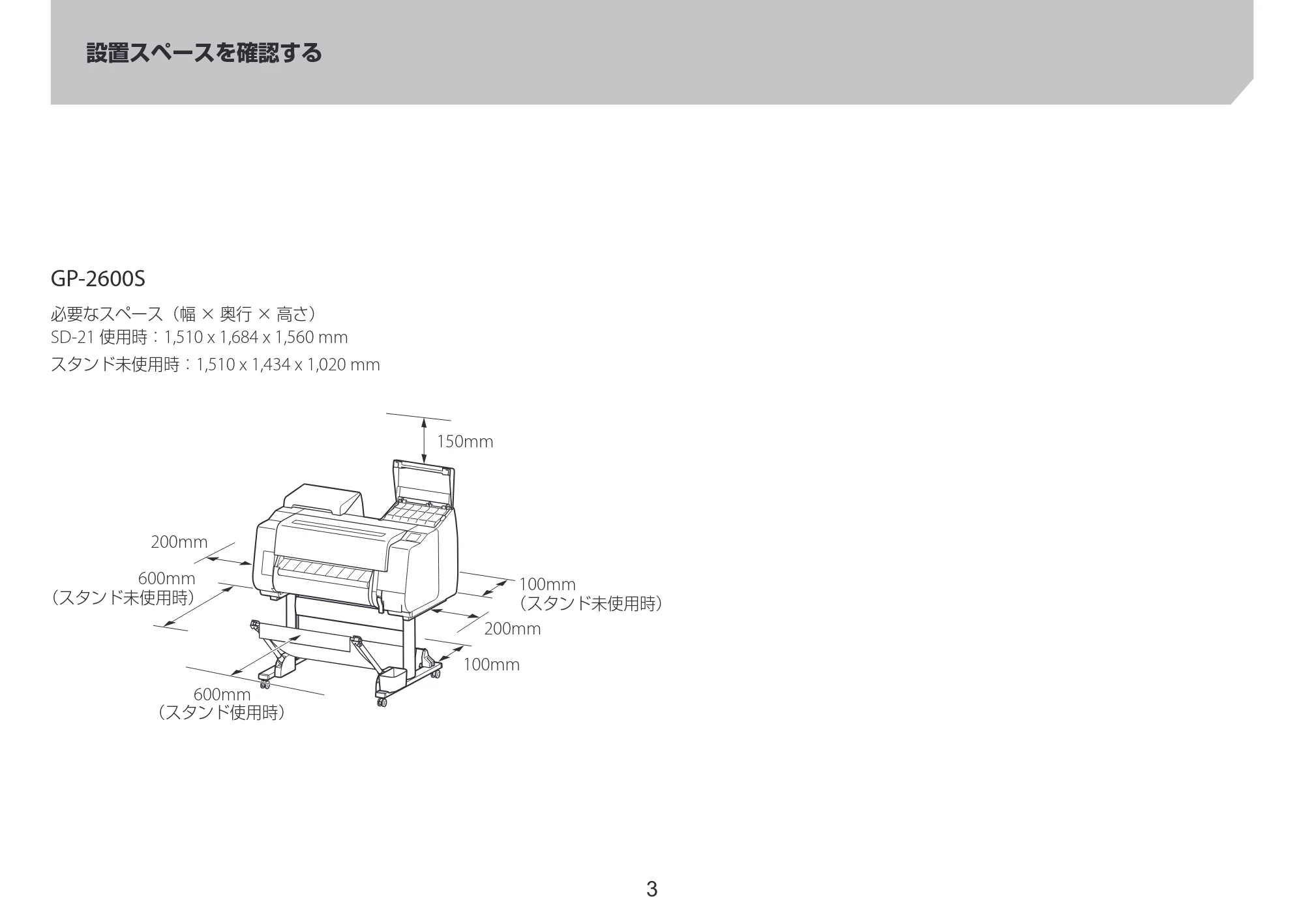 キヤノン GP-6600S・GP-4600S・GP-2600S GP-6600S・GP-4600S・GP-2600S 設置ガイド 2024年4月11日掲載（PDF：2.55MB） — 原本ページ — 3ページ