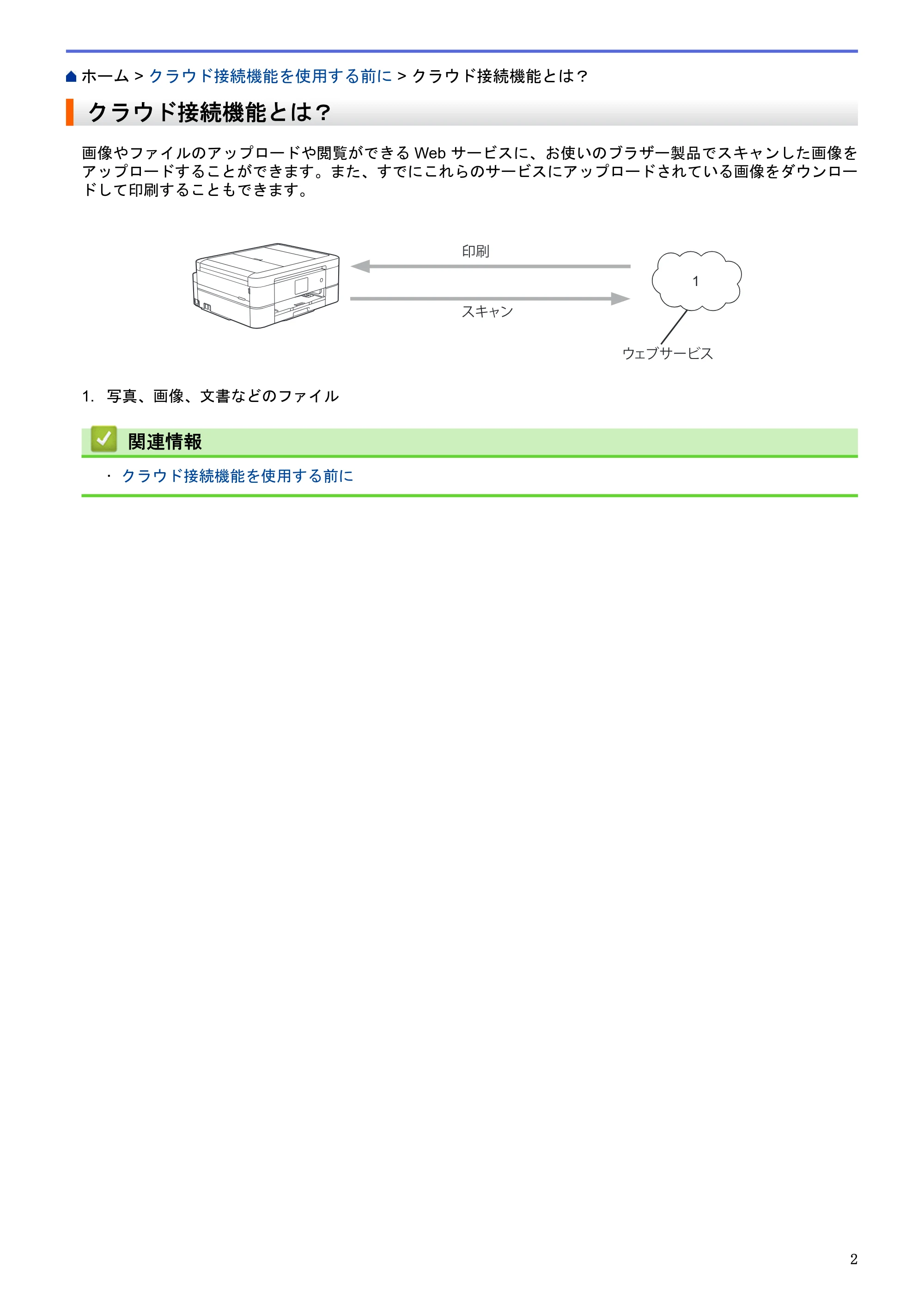 ブラザー DCP-J562N / DCP-J762N / DCP-J962N クラウド接続ガイド — クラウド接続機能とは？ — 原本ページ — 6ページ