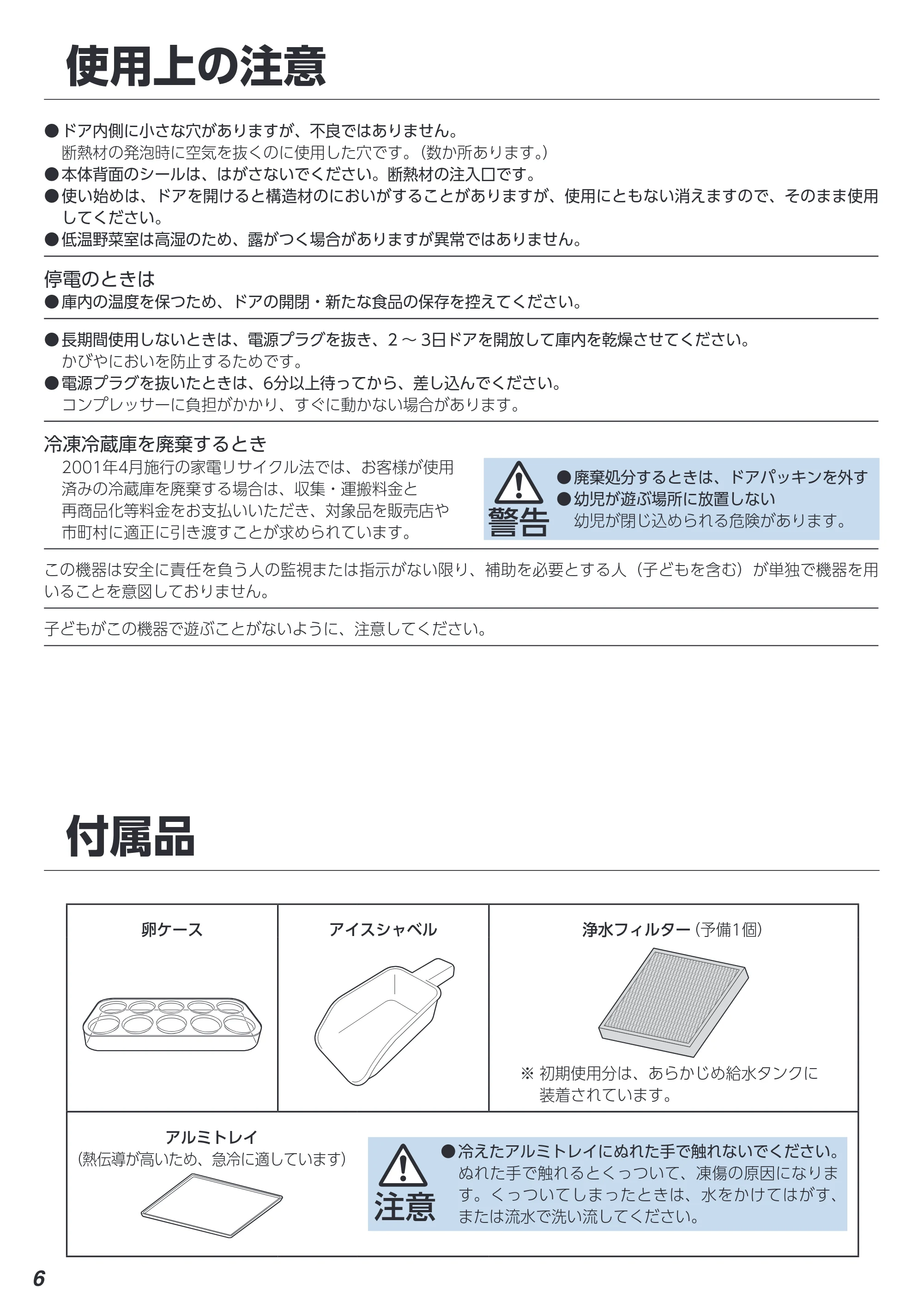 アイリスオーヤマ IRGN-45A 取扱説明書 — 原本ページ — 6ページ