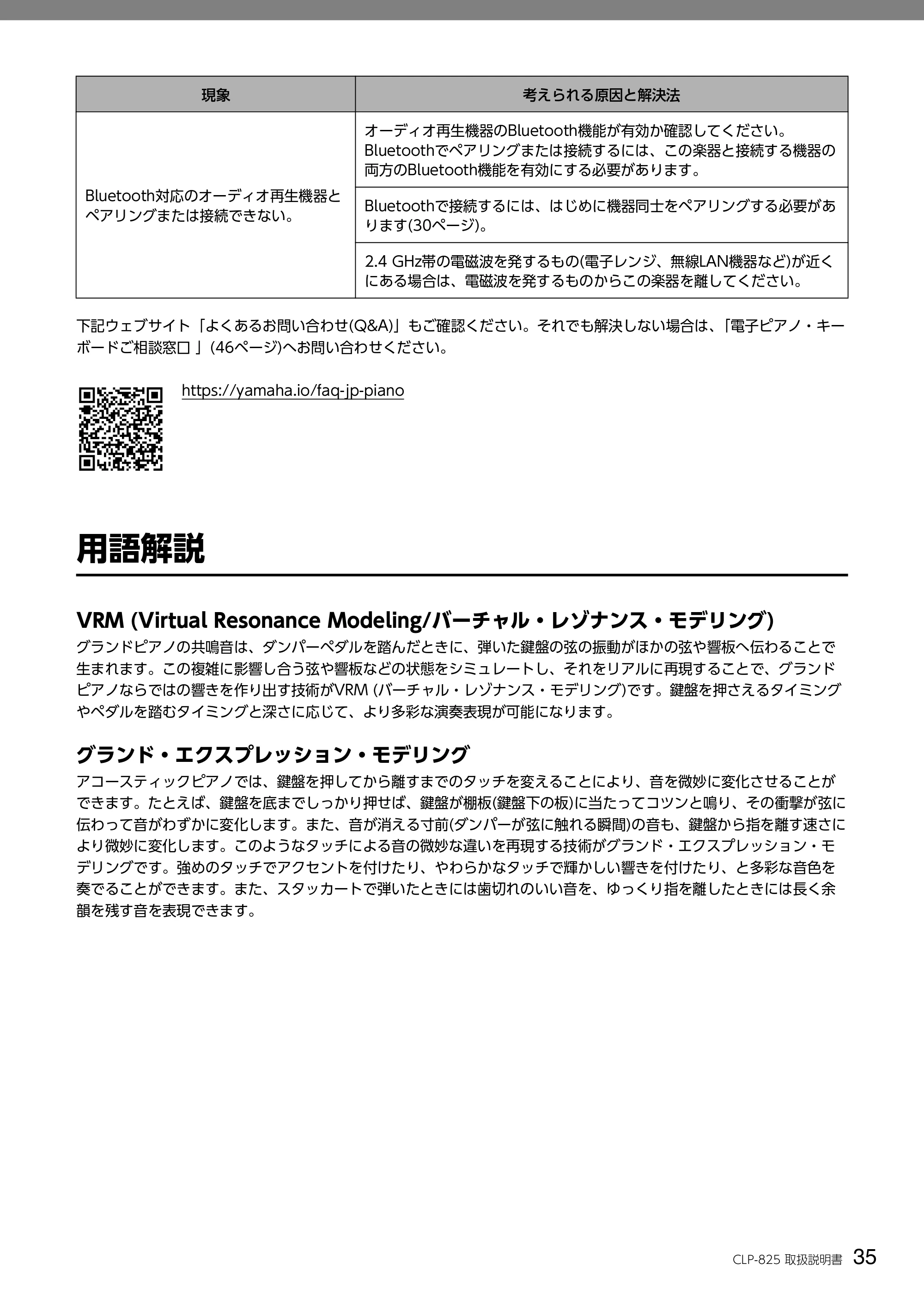 ヤマハ CLP-825 CLP-825 取扱説明書 — 用語解説 — 原本ページ — 35ページ