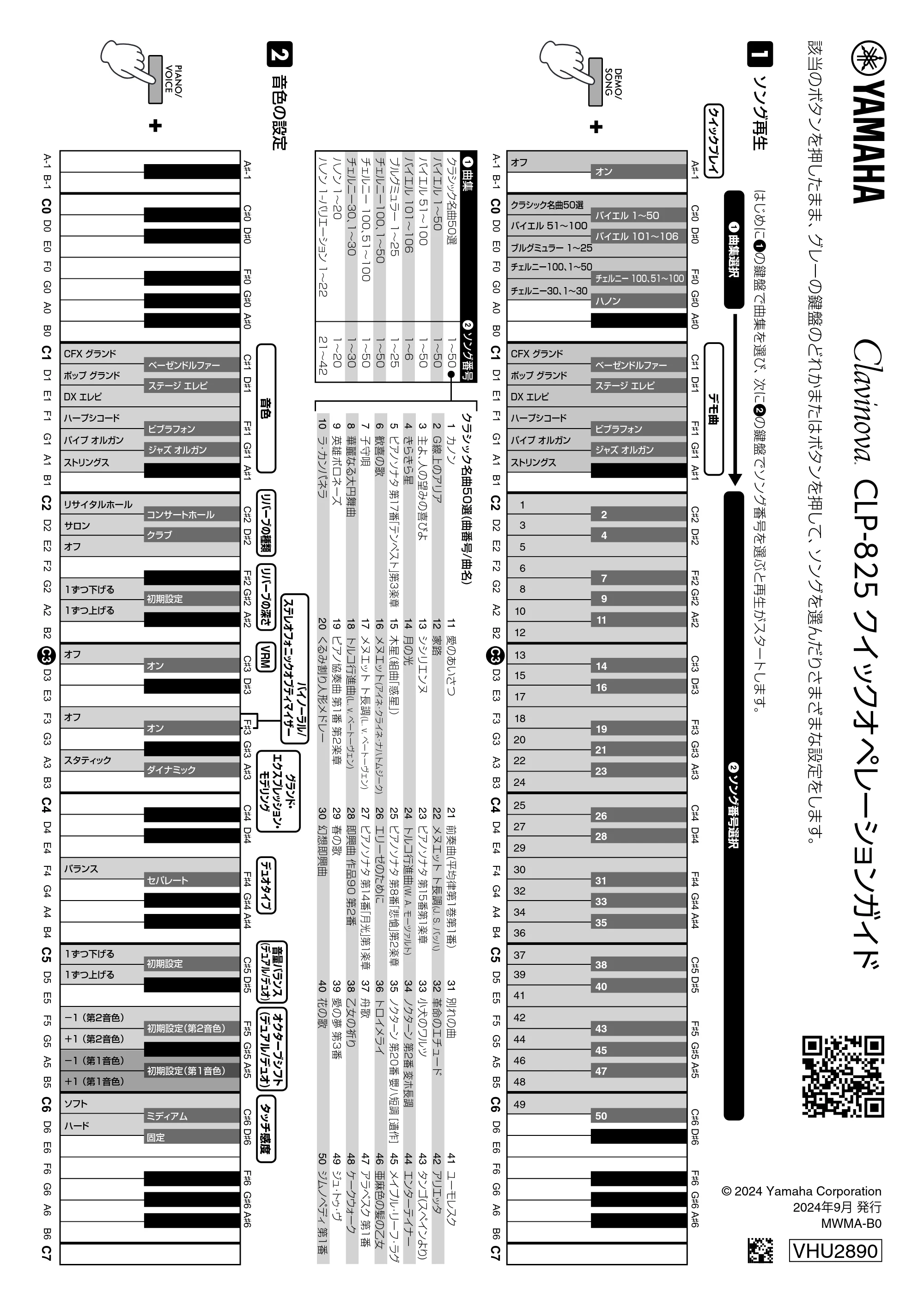 ヤマハ CLP-825 CLP-825 取扱説明書 — 音色の設定 — 原本ページ — 48ページ