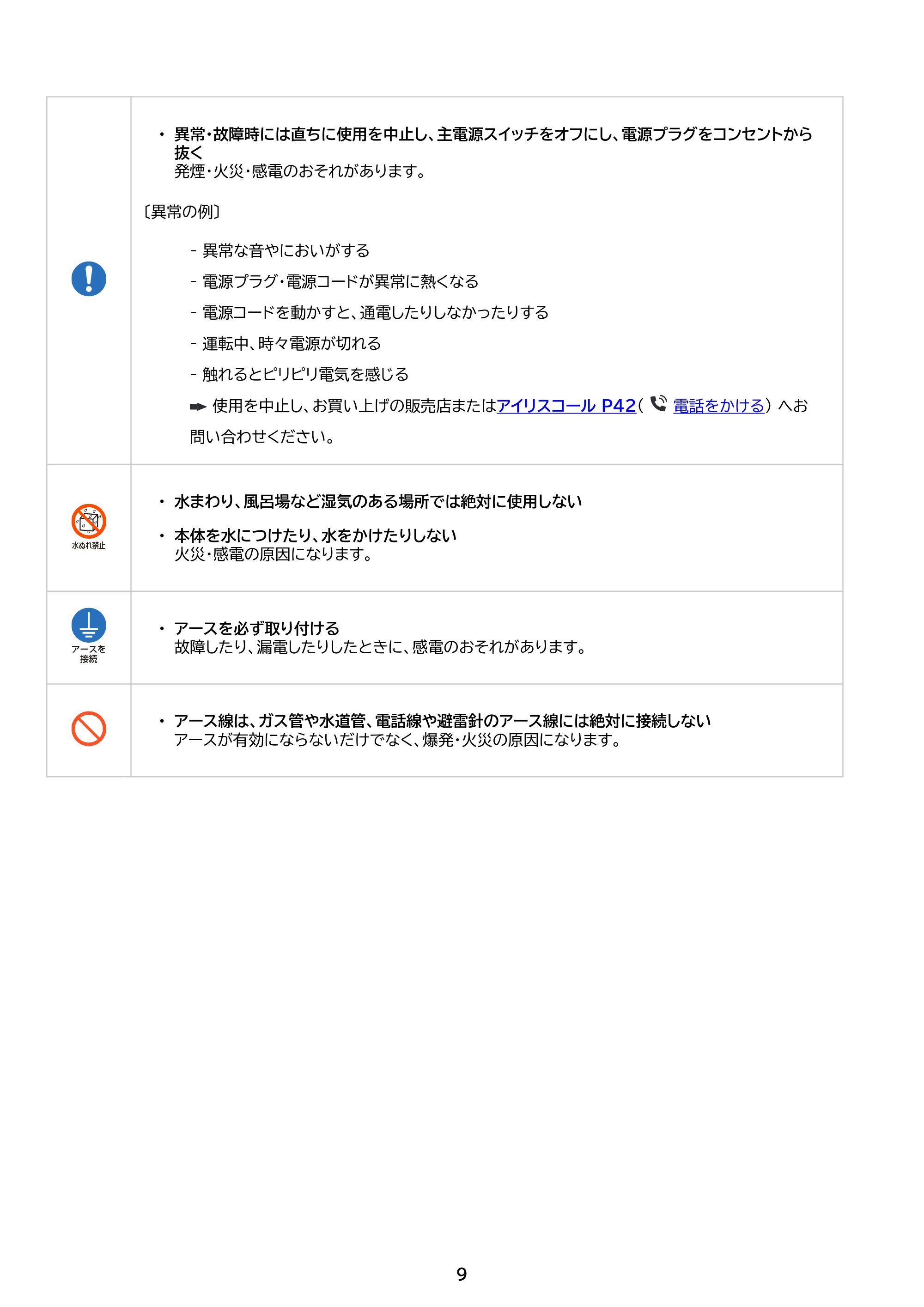 アイリスオーヤマ OF317M 取扱説明書 — 原本ページ — 9ページ