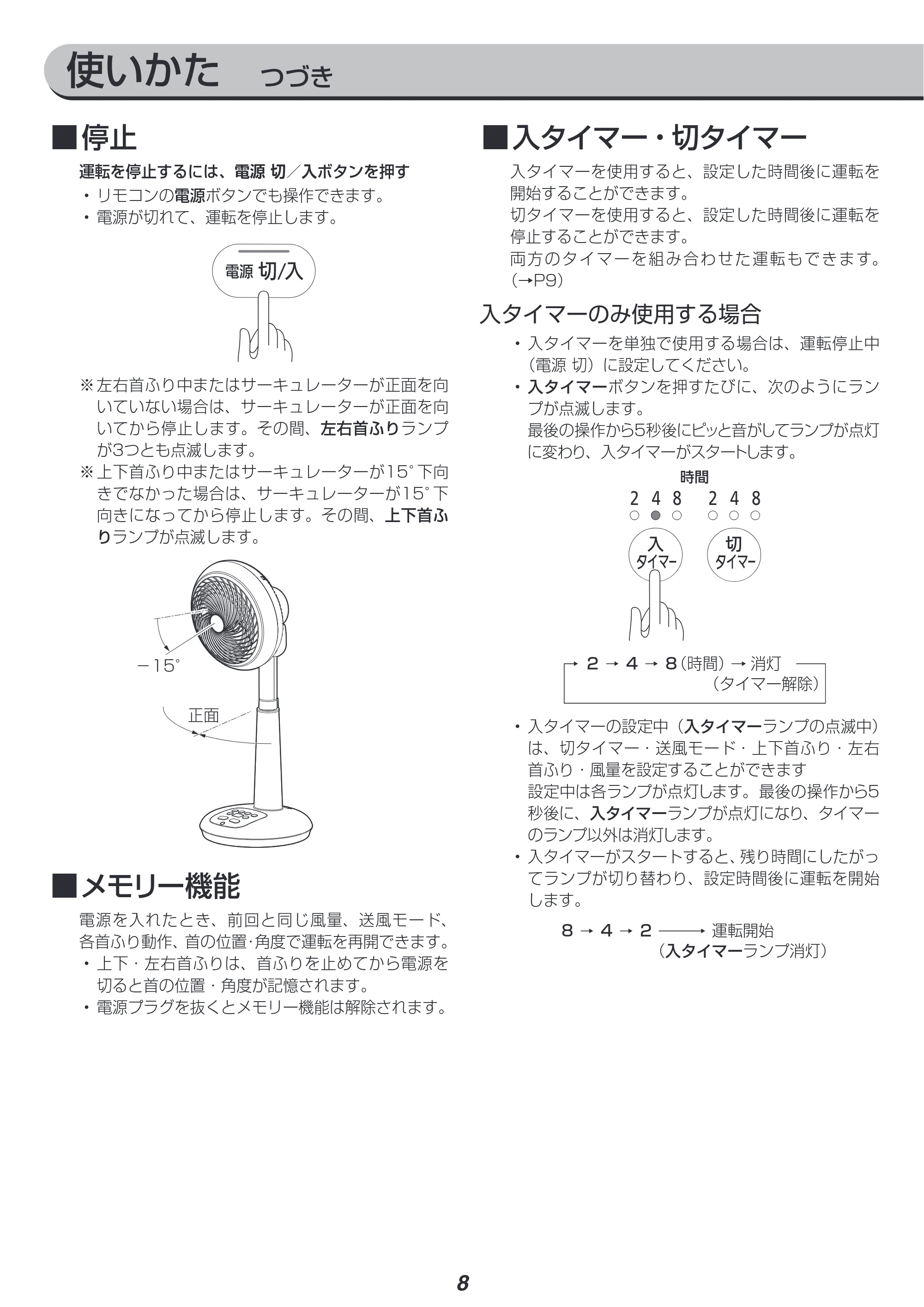 アイリスオーヤマ STF-DC18T 取扱説明書 — 原本ページ — 8ページ
