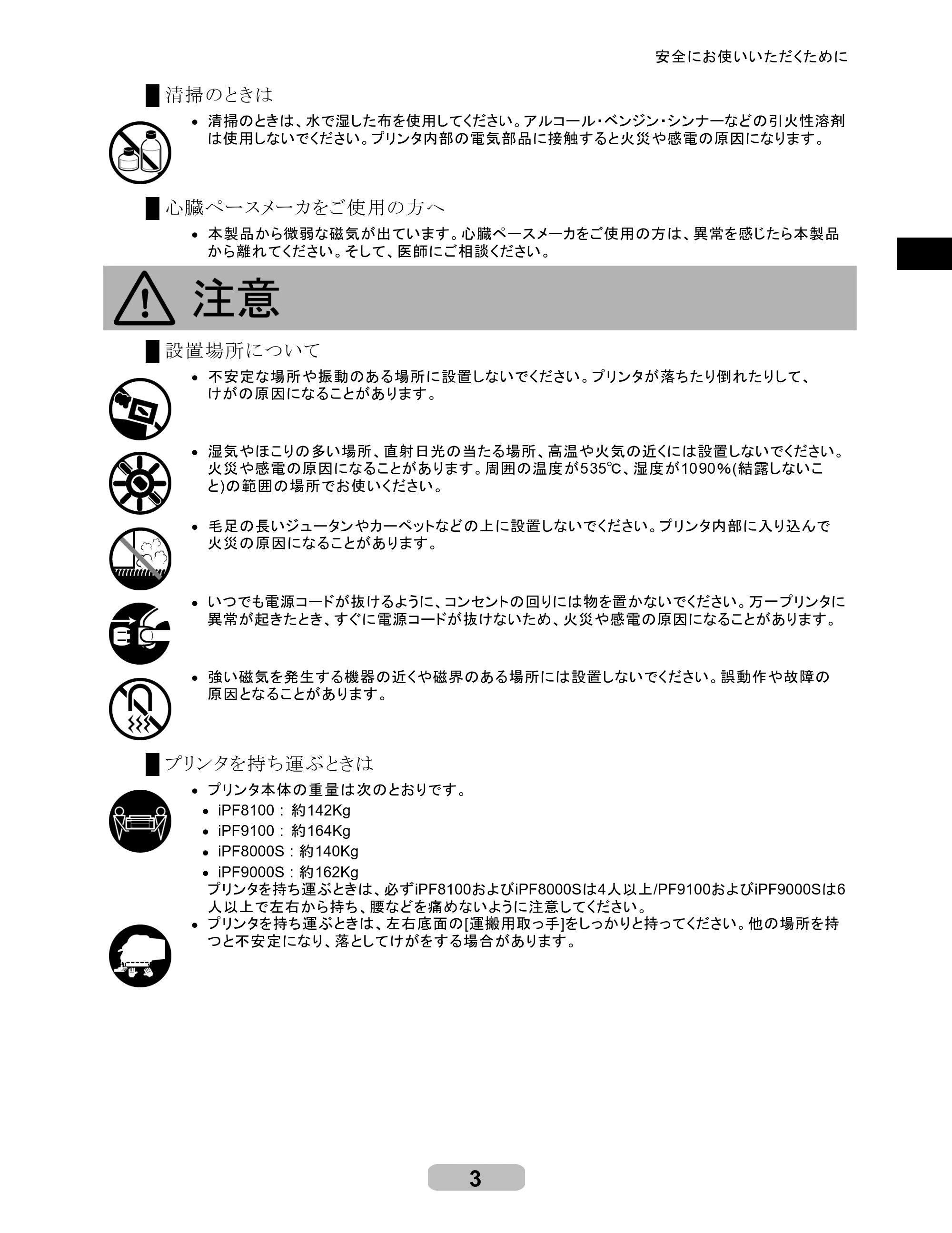 キヤノン iPF8000S/8100/9000S/9100 リファレンスガイド （PDF形式／4.43Mバイト） — 原本ページ — 3ページ