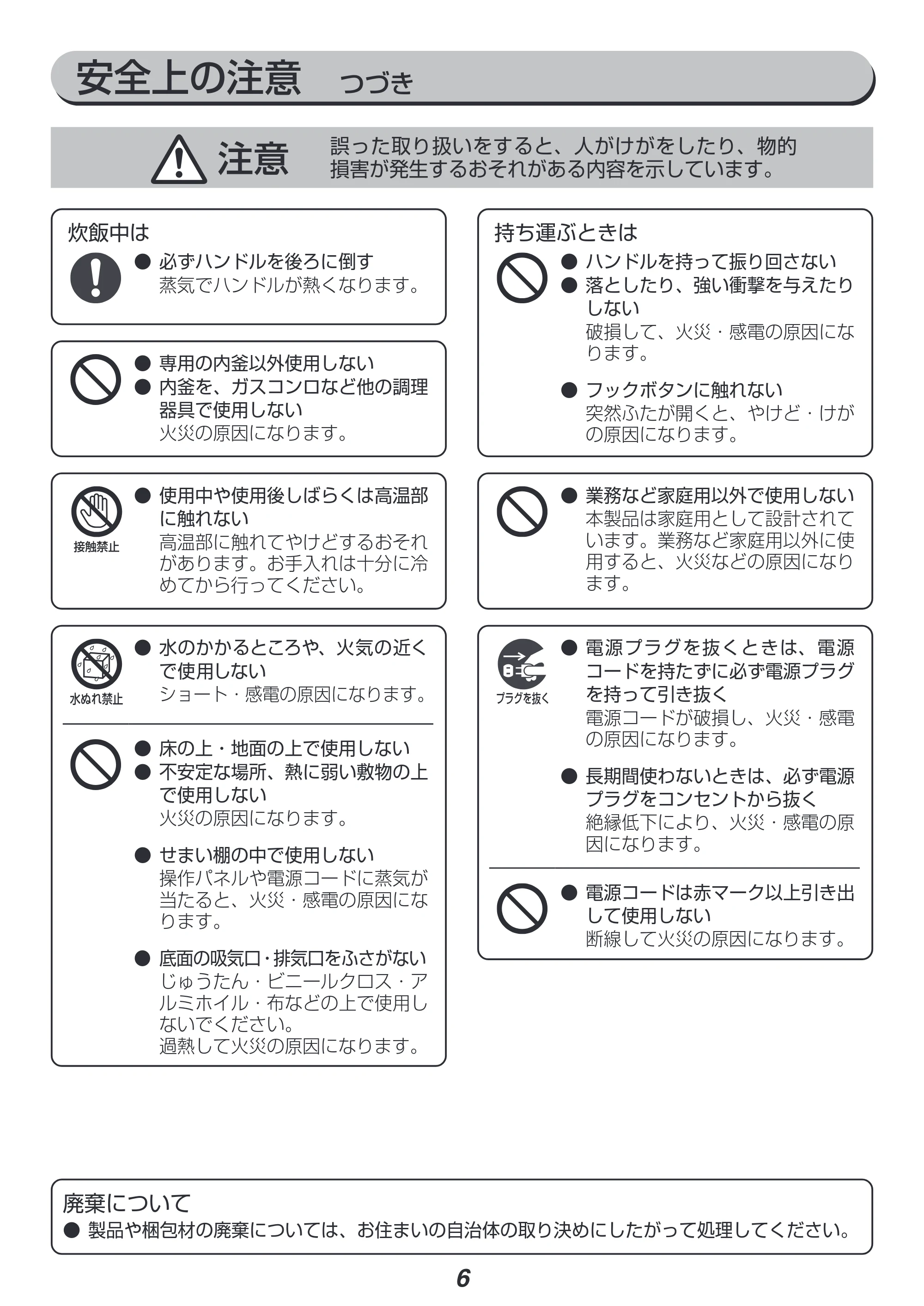 アイリスオーヤマ KRC-IK30 取扱説明書 — 原本ページ — 6ページ