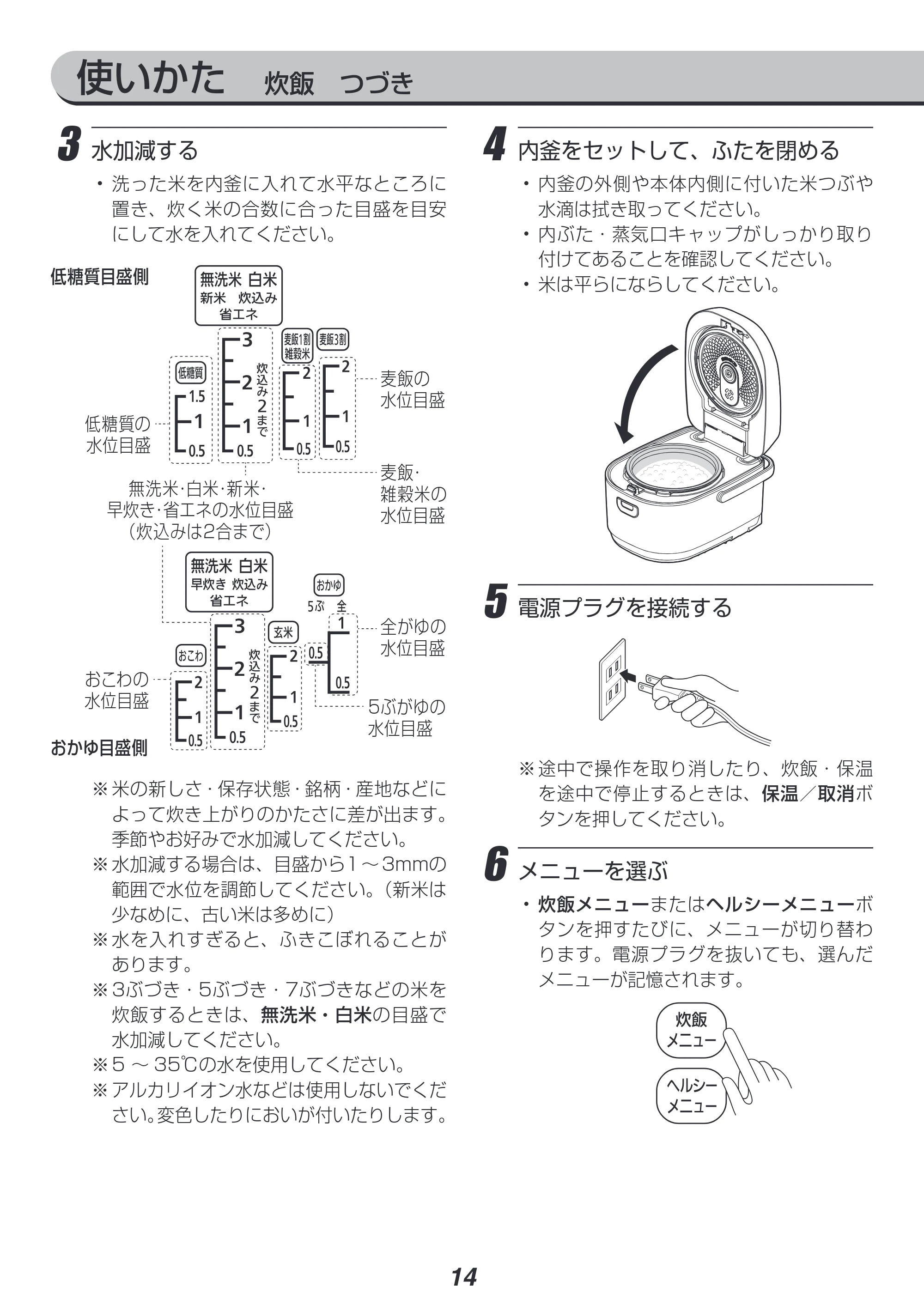 アイリスオーヤマ KRC-IK30 取扱説明書 — 原本ページ — 14ページ