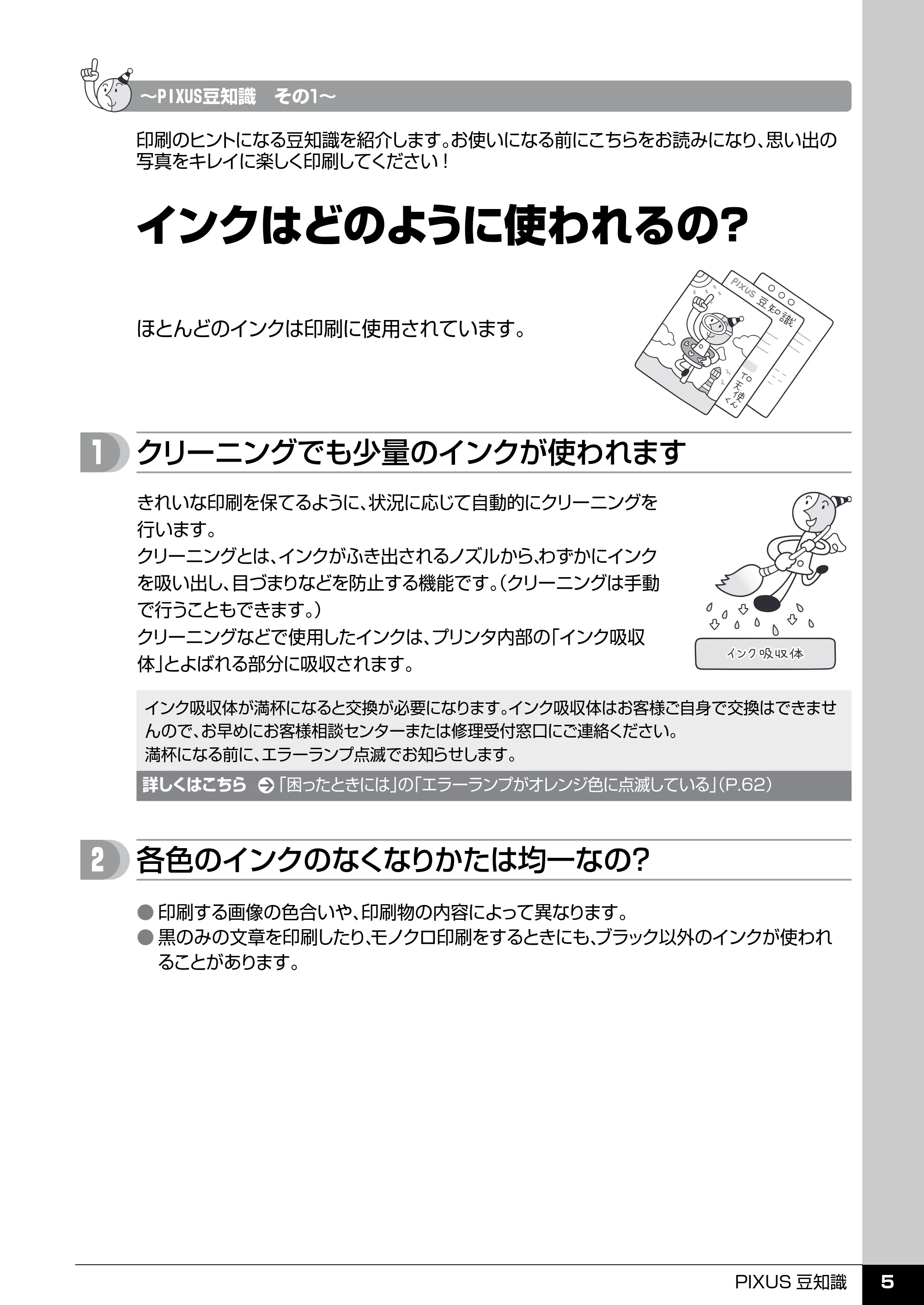 キヤノン PIXUS iP2600 操作ガイド (PDF形式/11.74Mバイト) — PIXUS豆知識 — 原本ページ — 7ページ