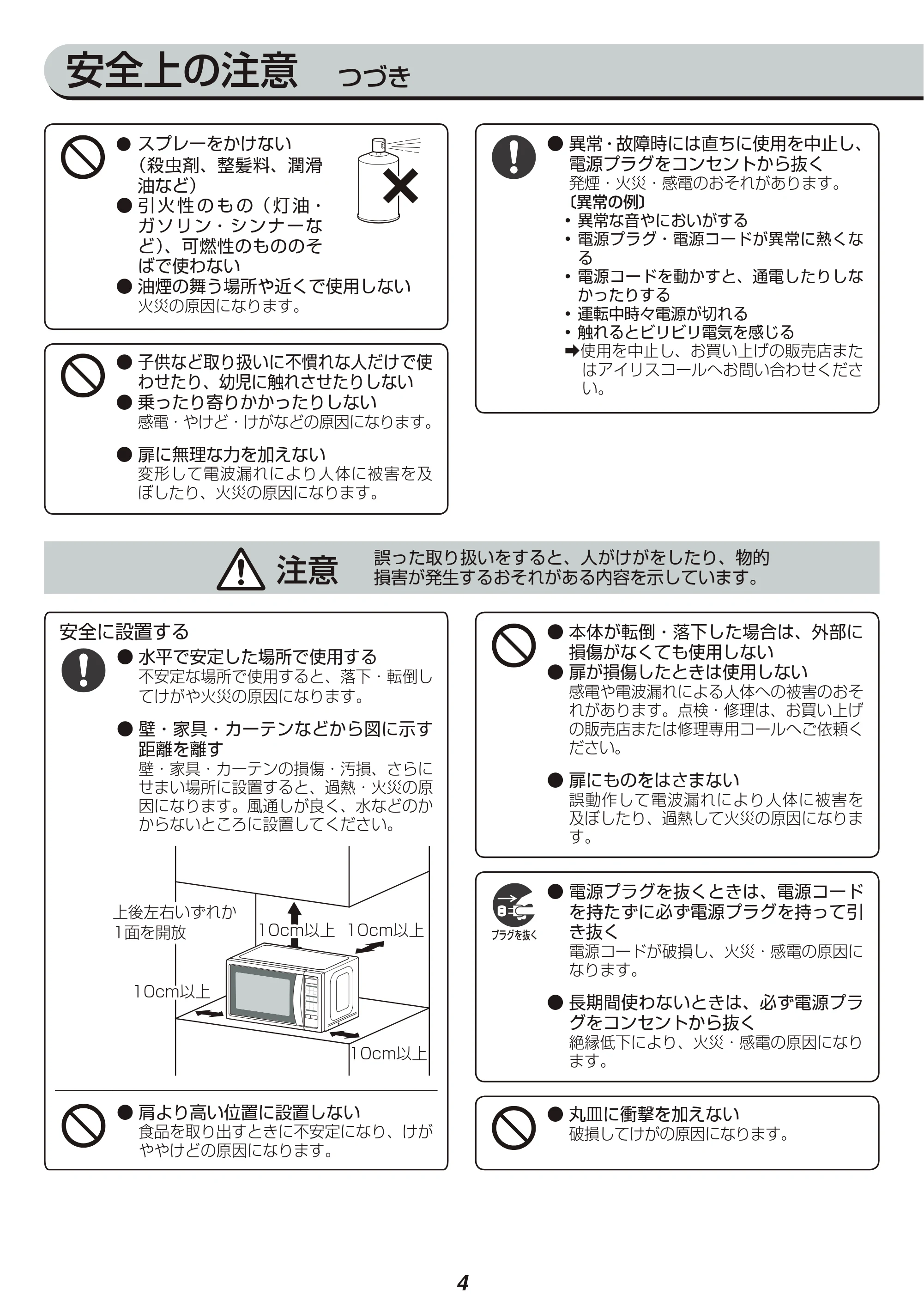 アイリスオーヤマ IMB-TY1 取扱説明書 — 原本ページ — 4ページ