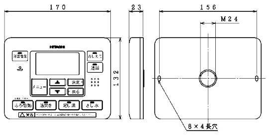 日立 BHP-F37EUK / BHP-F46EUK 工事説明書 — 4.製品外観図 — 図版 3-2 — 3ページ