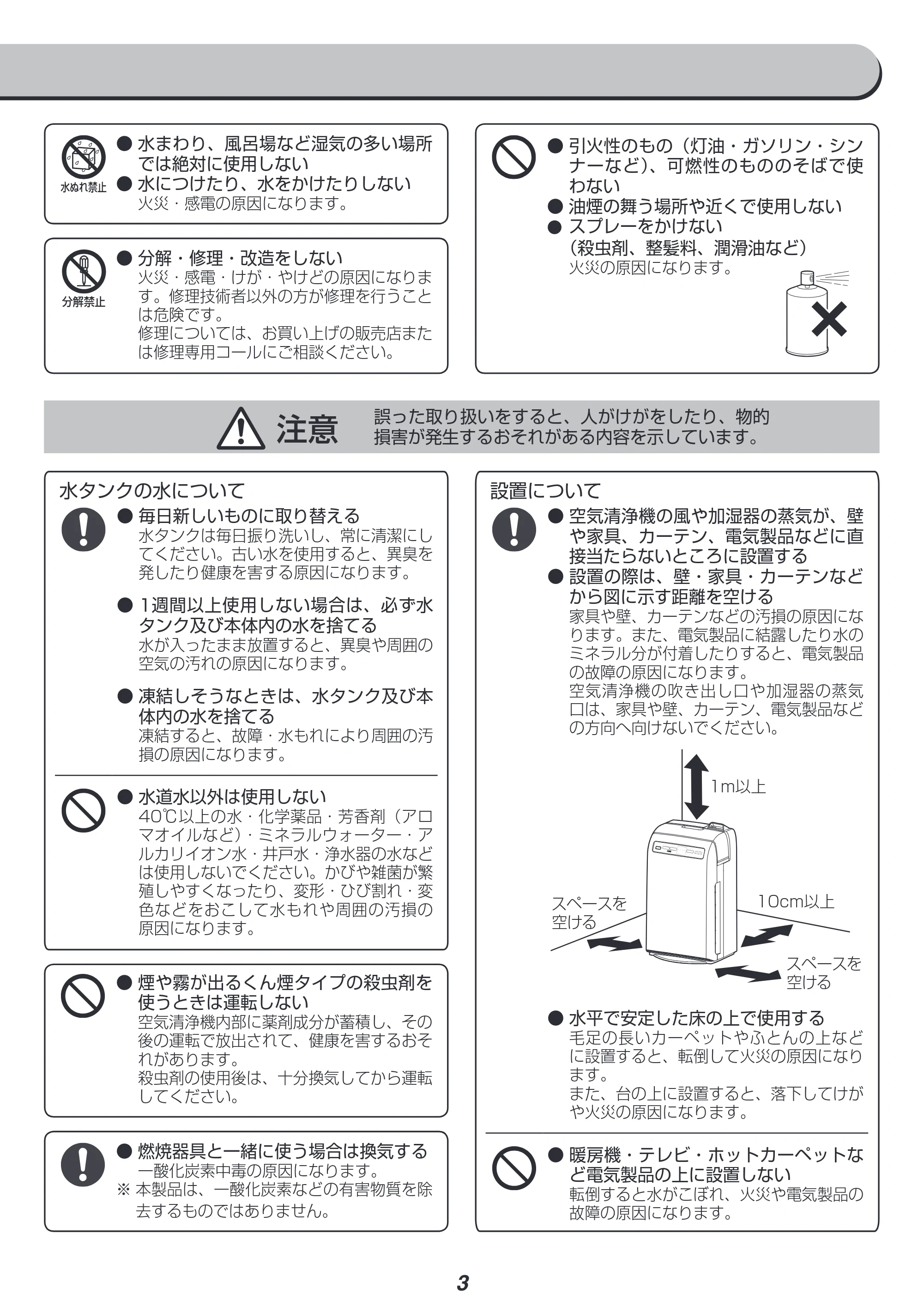 アイリスオーヤマ HXF-A25 取扱説明書 — 原本ページ — 3ページ