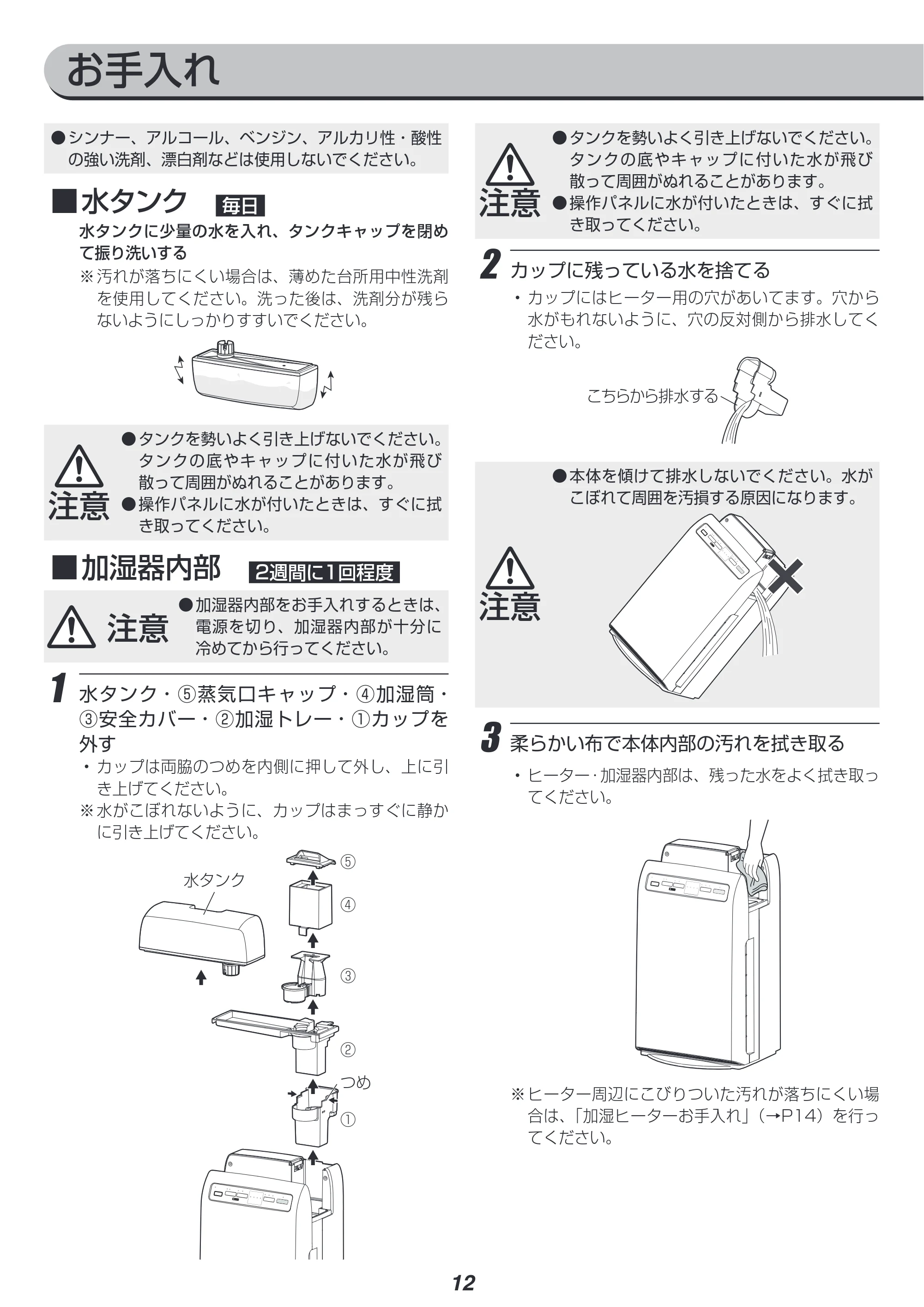 アイリスオーヤマ HXF-A25 取扱説明書 — 原本ページ — 12ページ