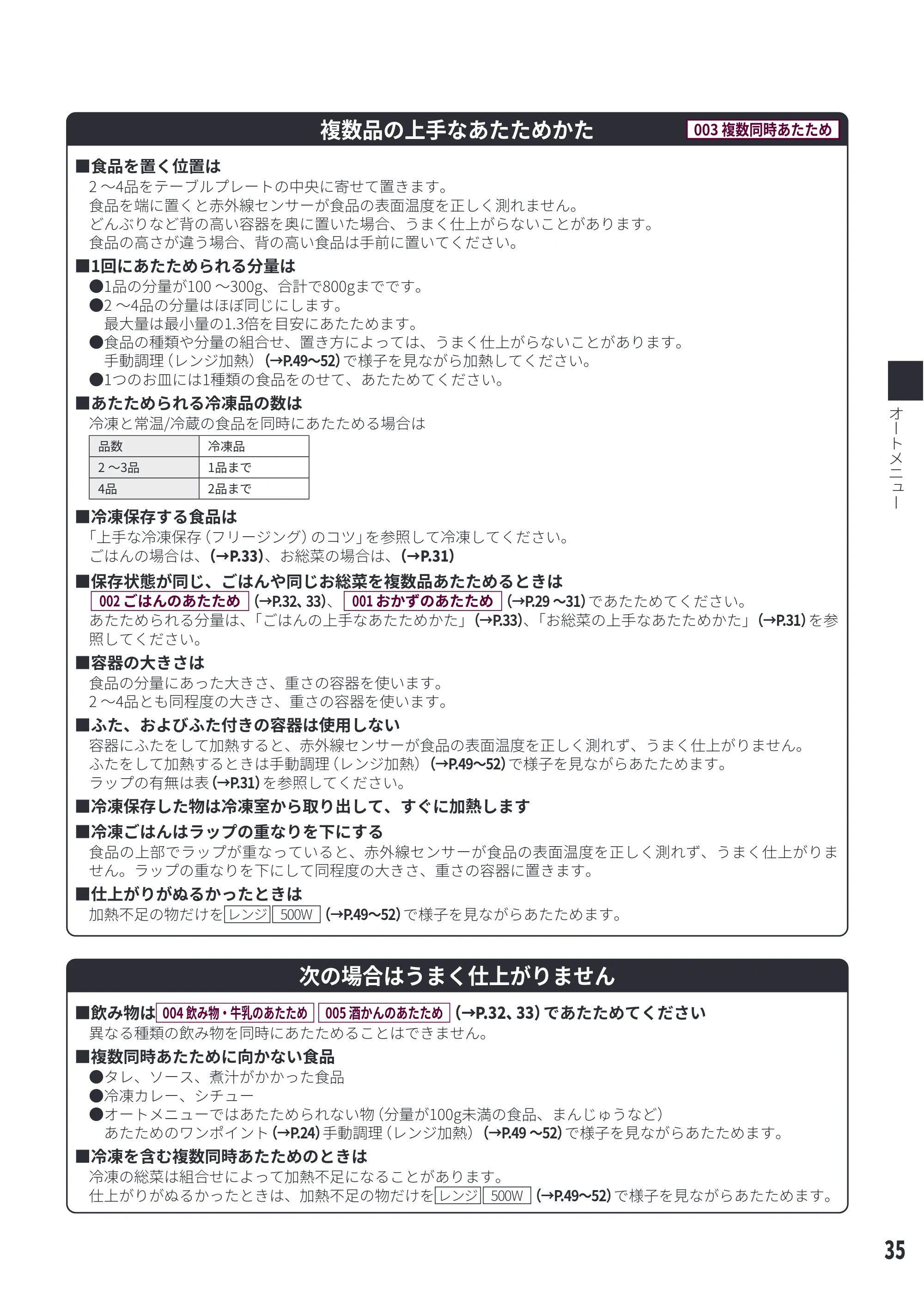 日立 MRO-W1E 取扱説明書 — 原本ページ — 35ページ