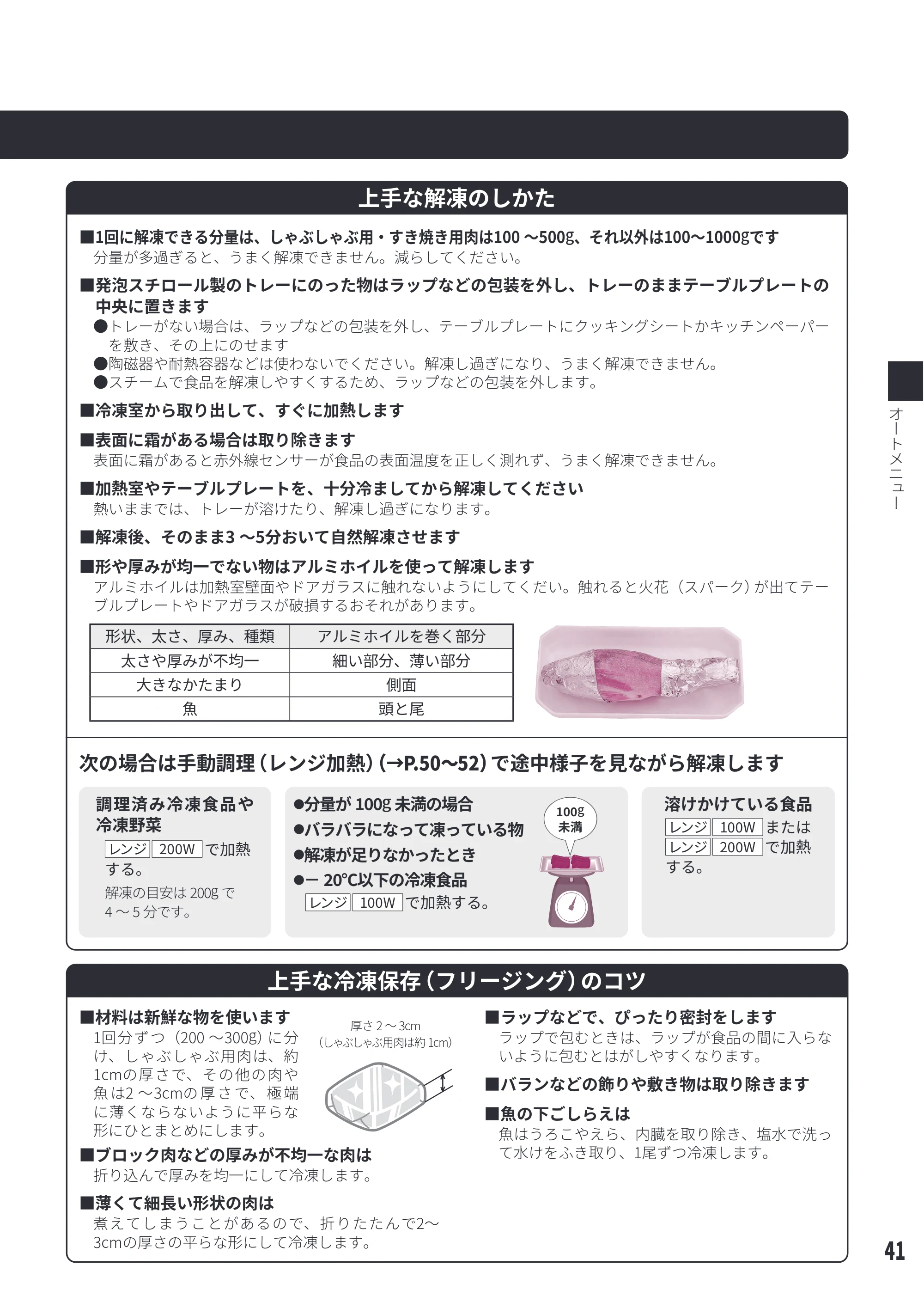 日立 MRO-W1E 取扱説明書 — 原本ページ — 41ページ