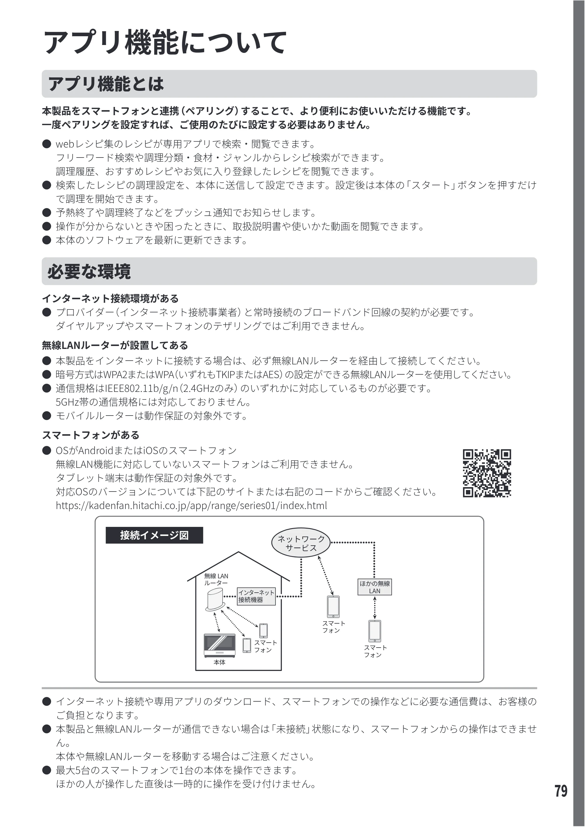 日立 MRO-W1E 取扱説明書 — アプリ機能について — 原本ページ — 79ページ