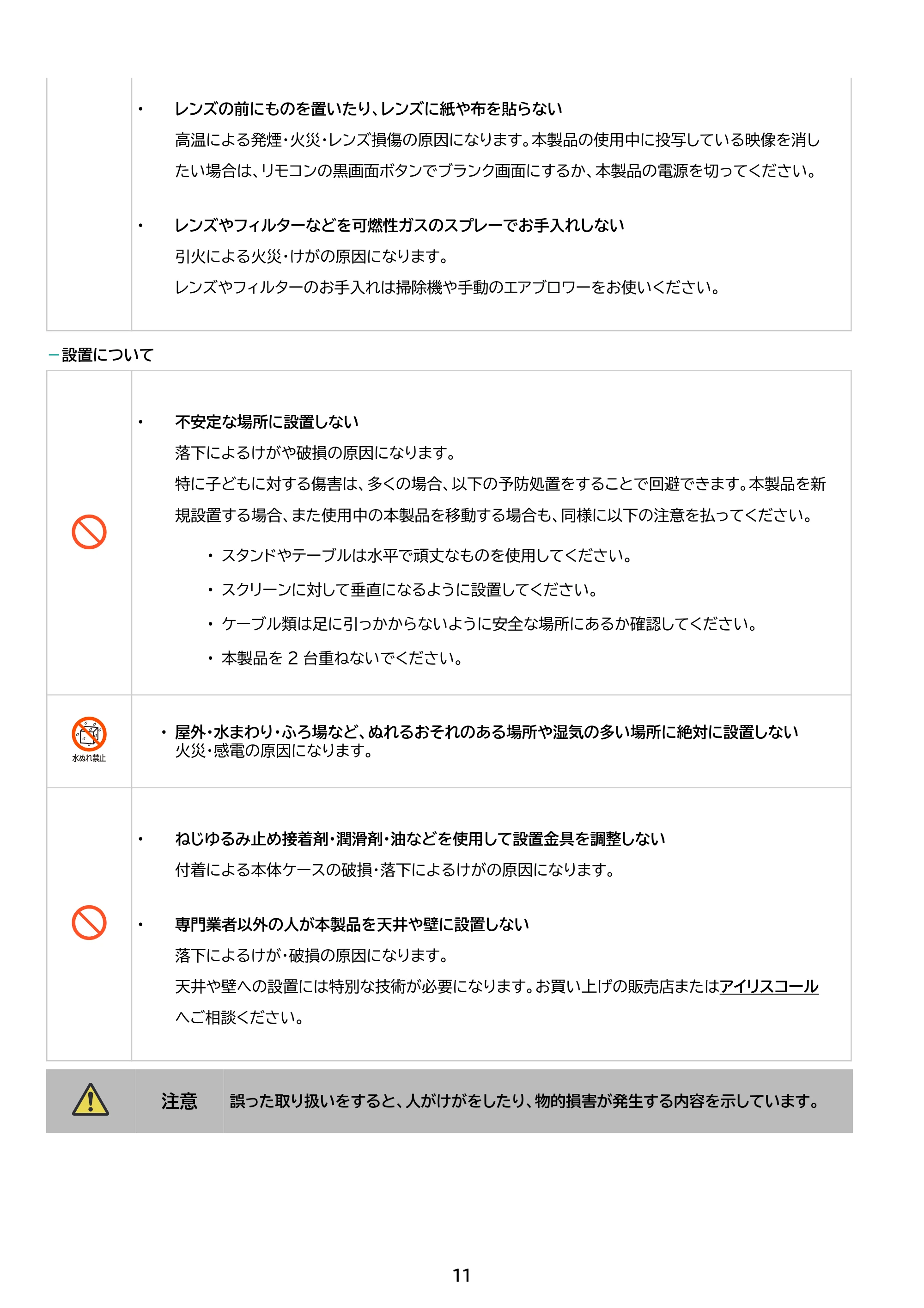 アイリスオーヤマ IP-AW400W 取扱説明書 — 原本ページ — 11ページ