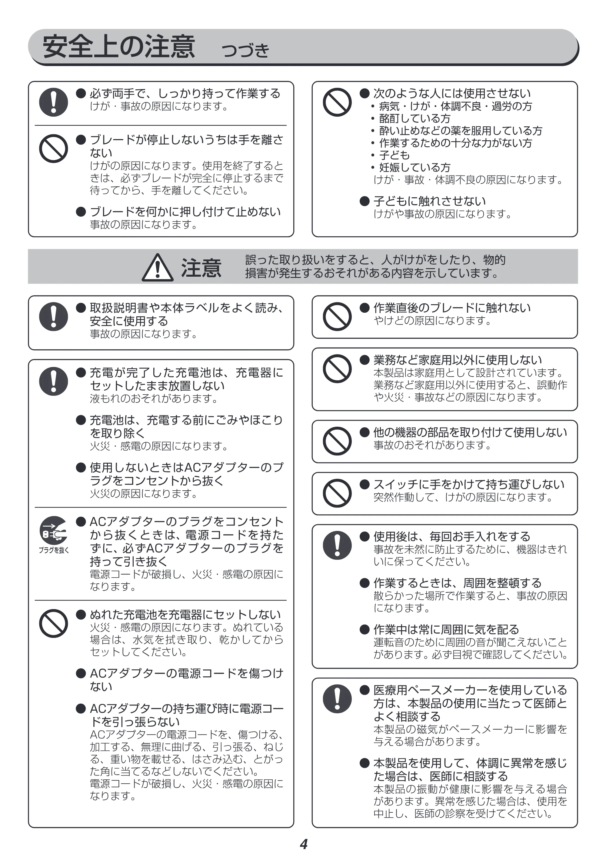 アイリスオーヤマ JRS13-Z 取扱説明書 — 原本ページ — 4ページ