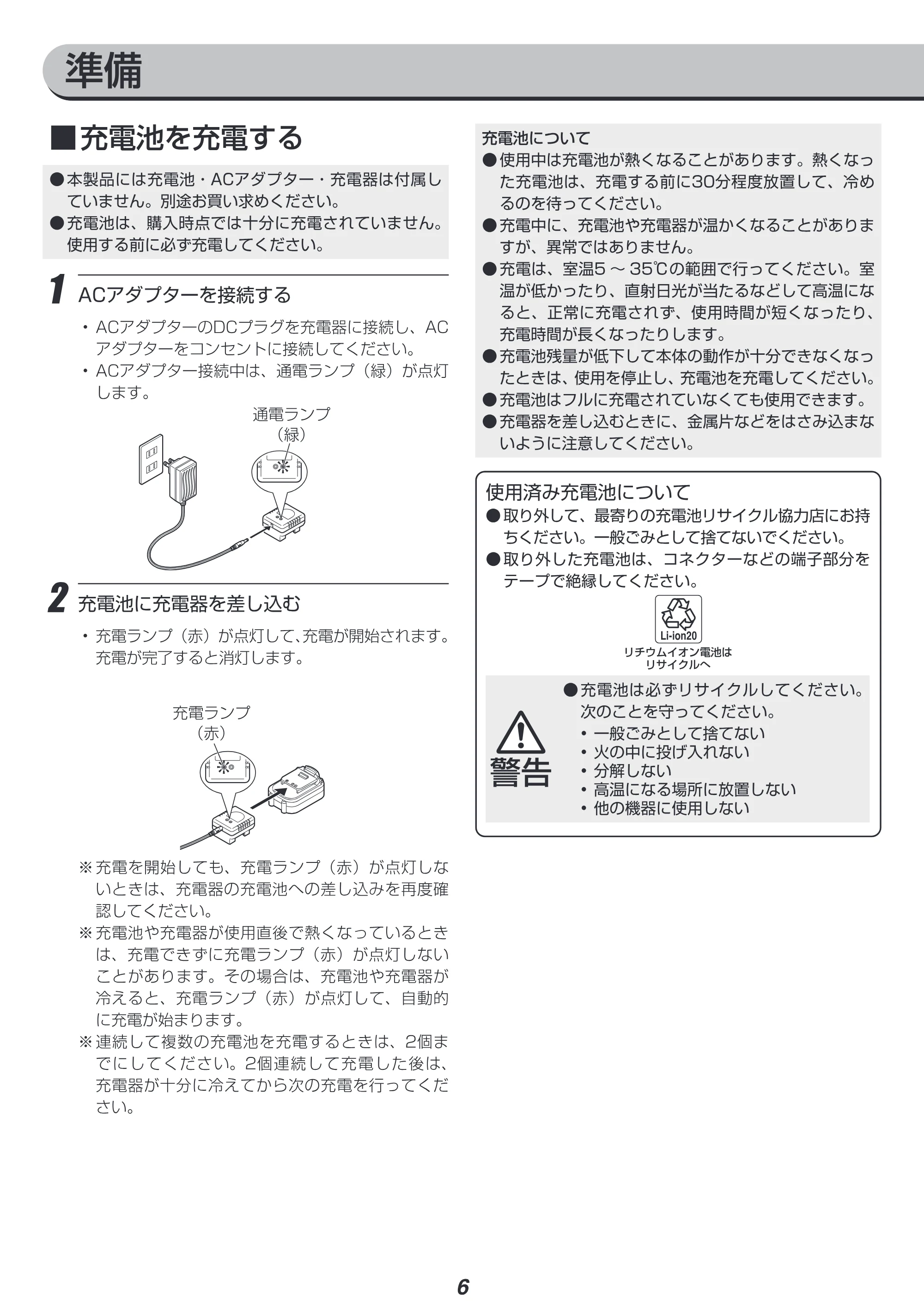 アイリスオーヤマ JRS13-Z 取扱説明書 — 原本ページ — 6ページ