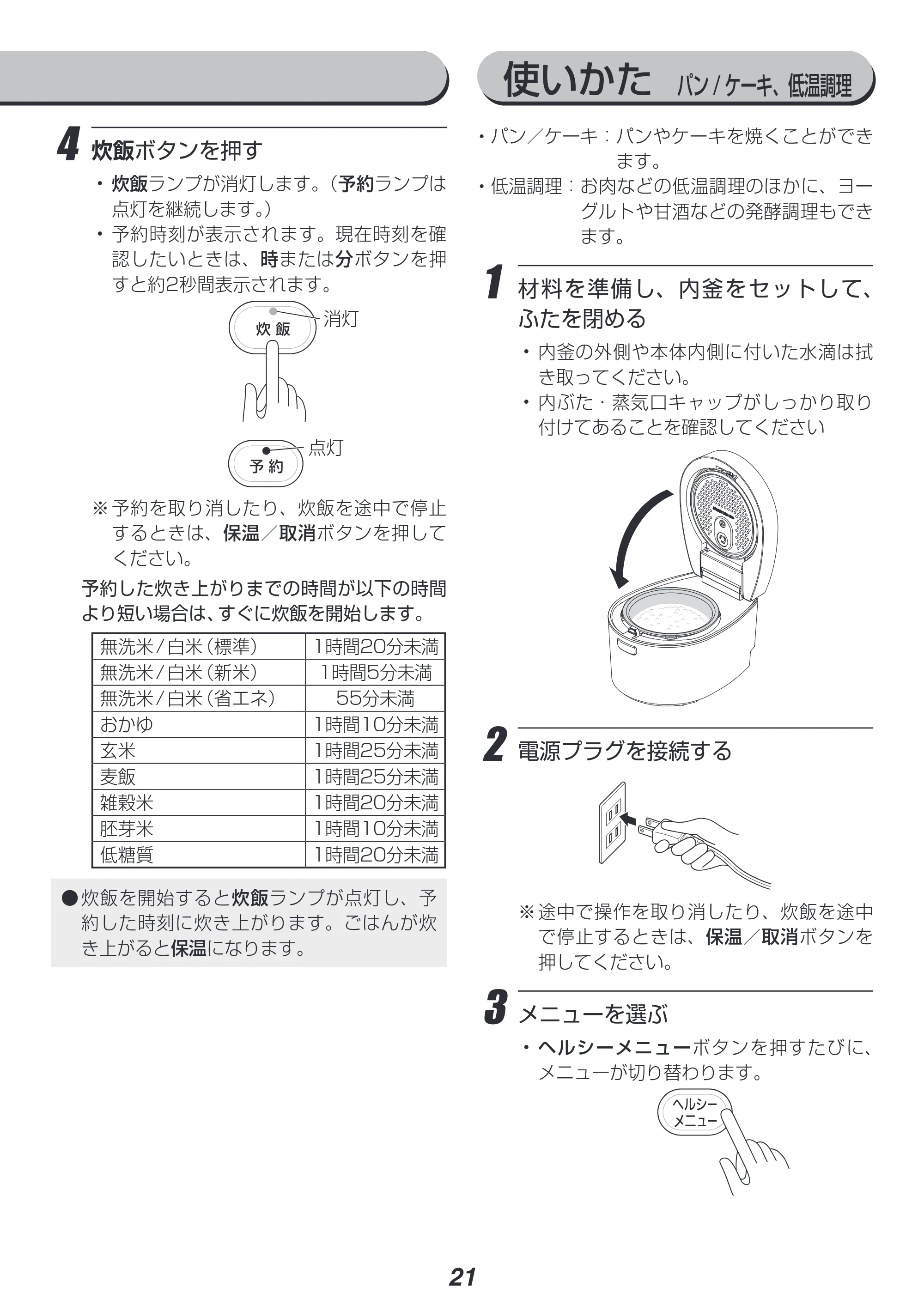 アイリスオーヤマ RC-IL30 取扱説明書 — 原本ページ — 21ページ