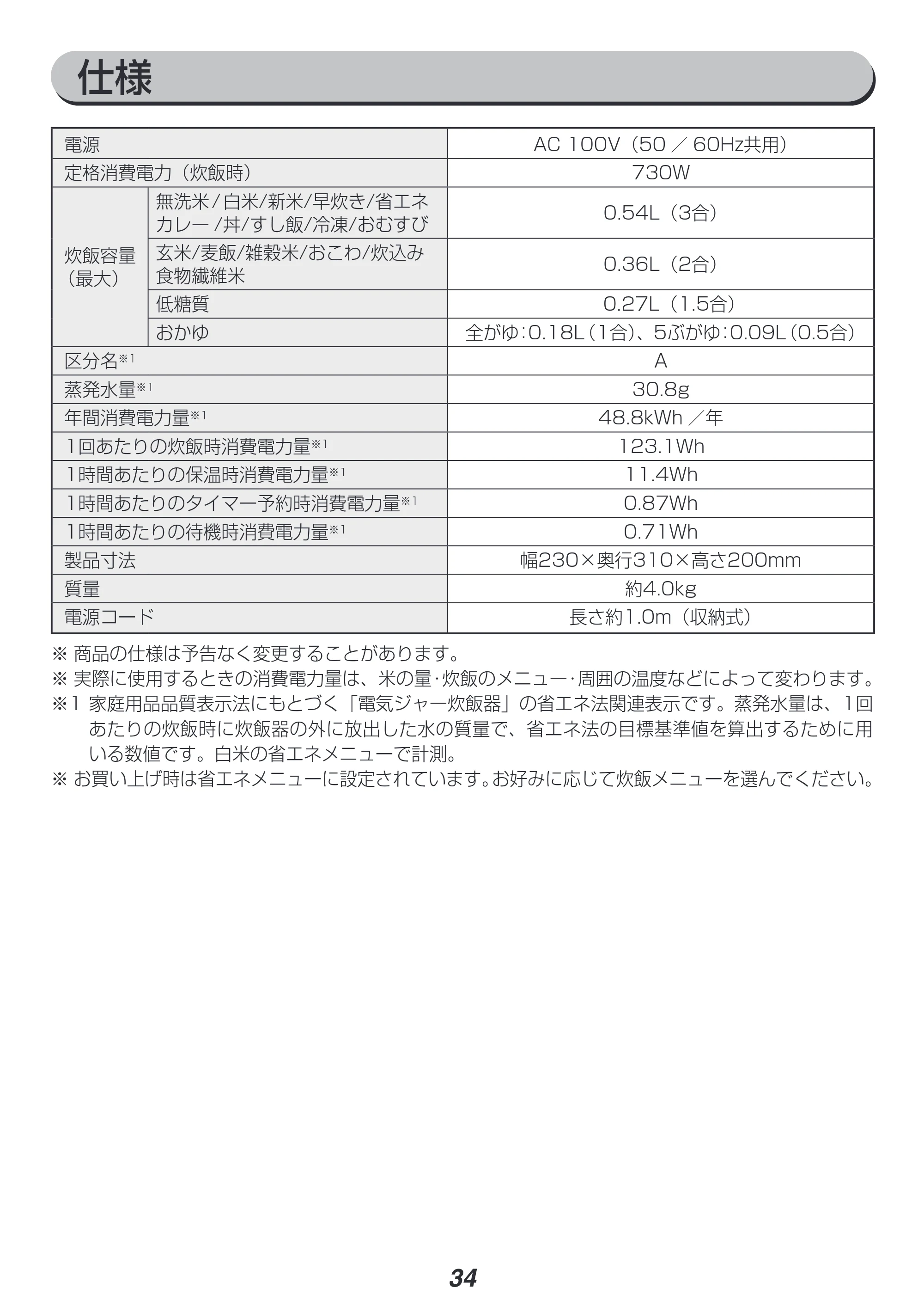 アイリスオーヤマ RC-IL30 取扱説明書 — 原本ページ — 34ページ