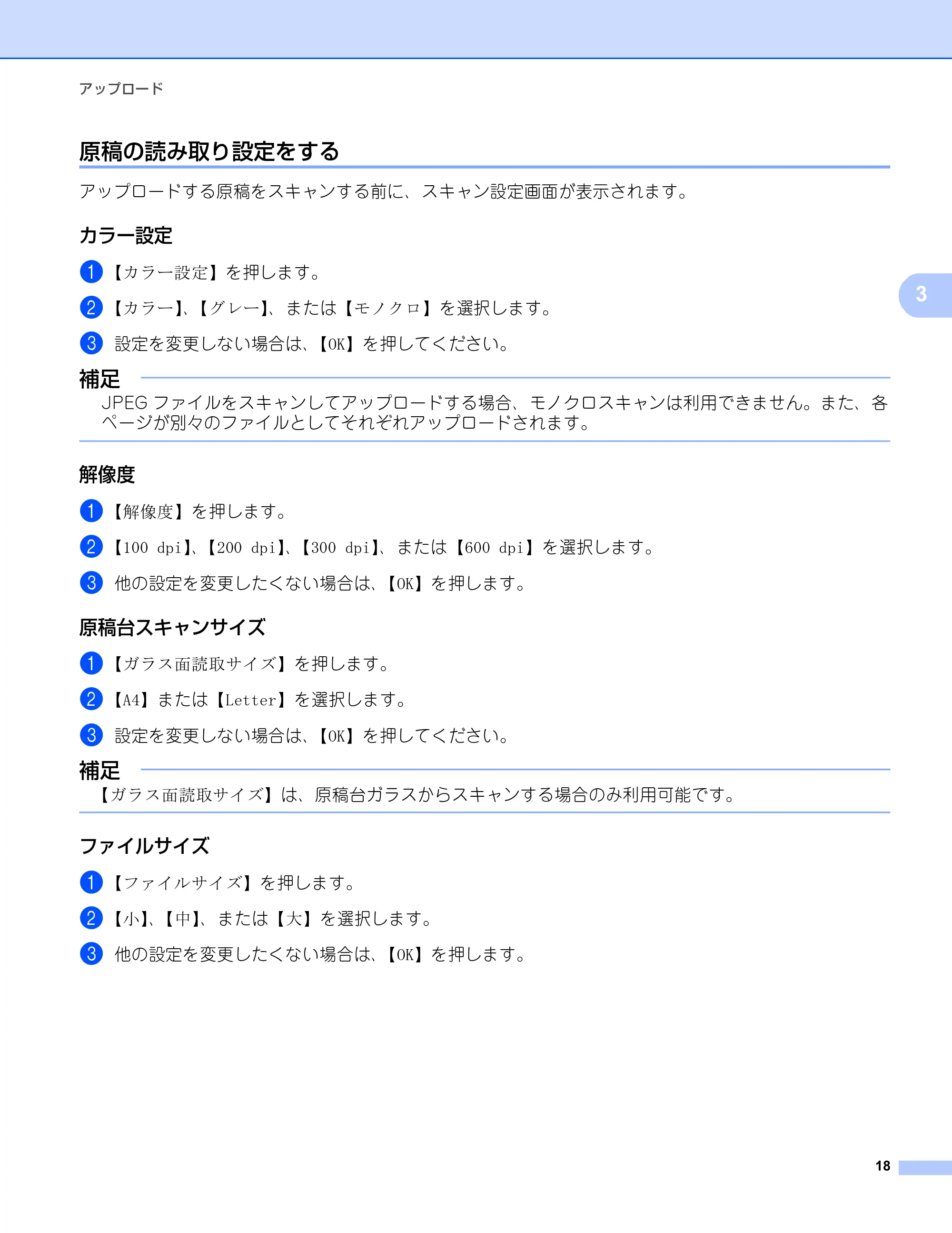 ブラザー DCP-9020CDW / MFC-9340CDW クラウド接続ガイド — 原稿の読み取り設定をする — 原本ページ — 21ページ