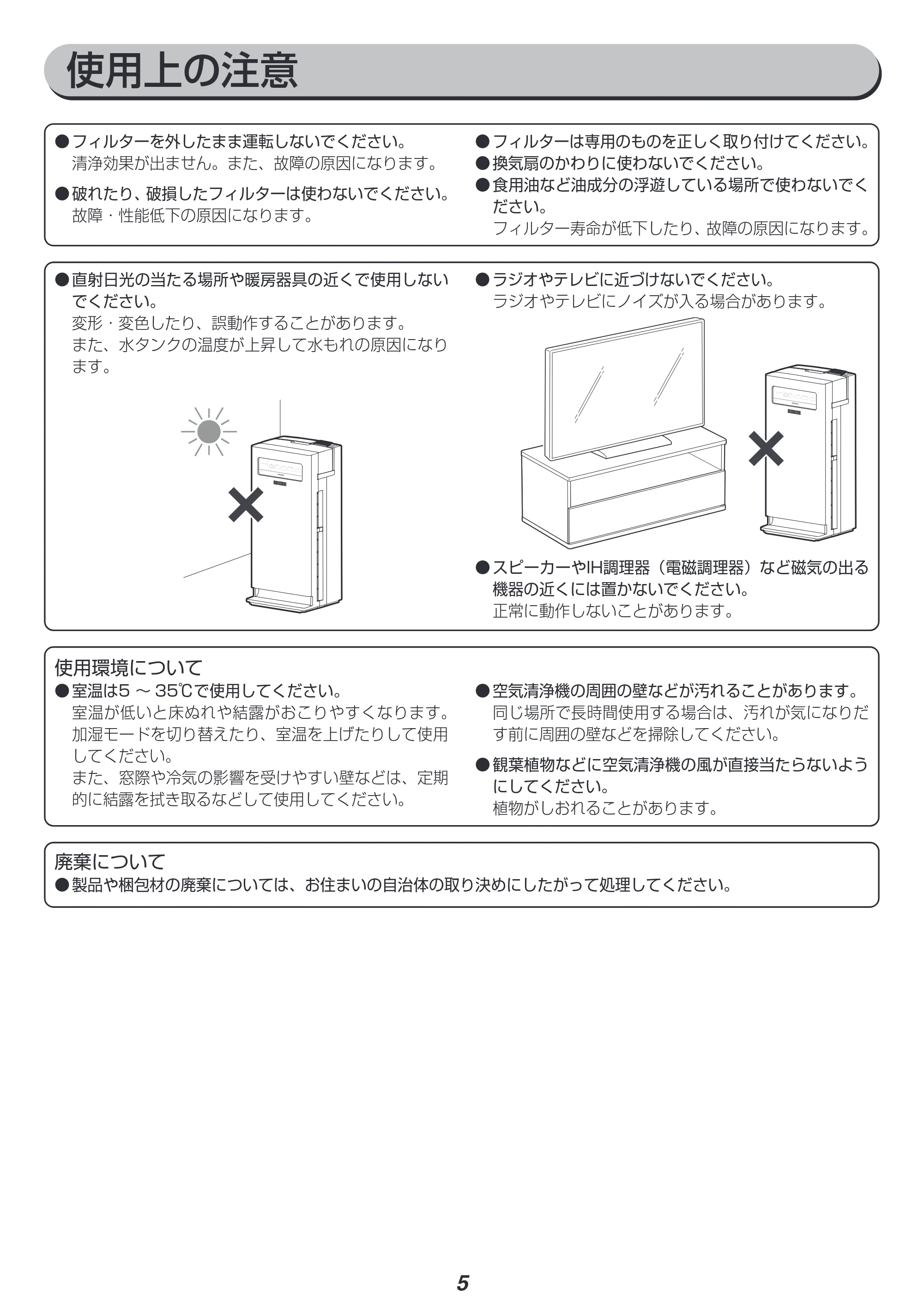 アイリスオーヤマ AAP-KH35A 取扱説明書 — 原本ページ — 5ページ