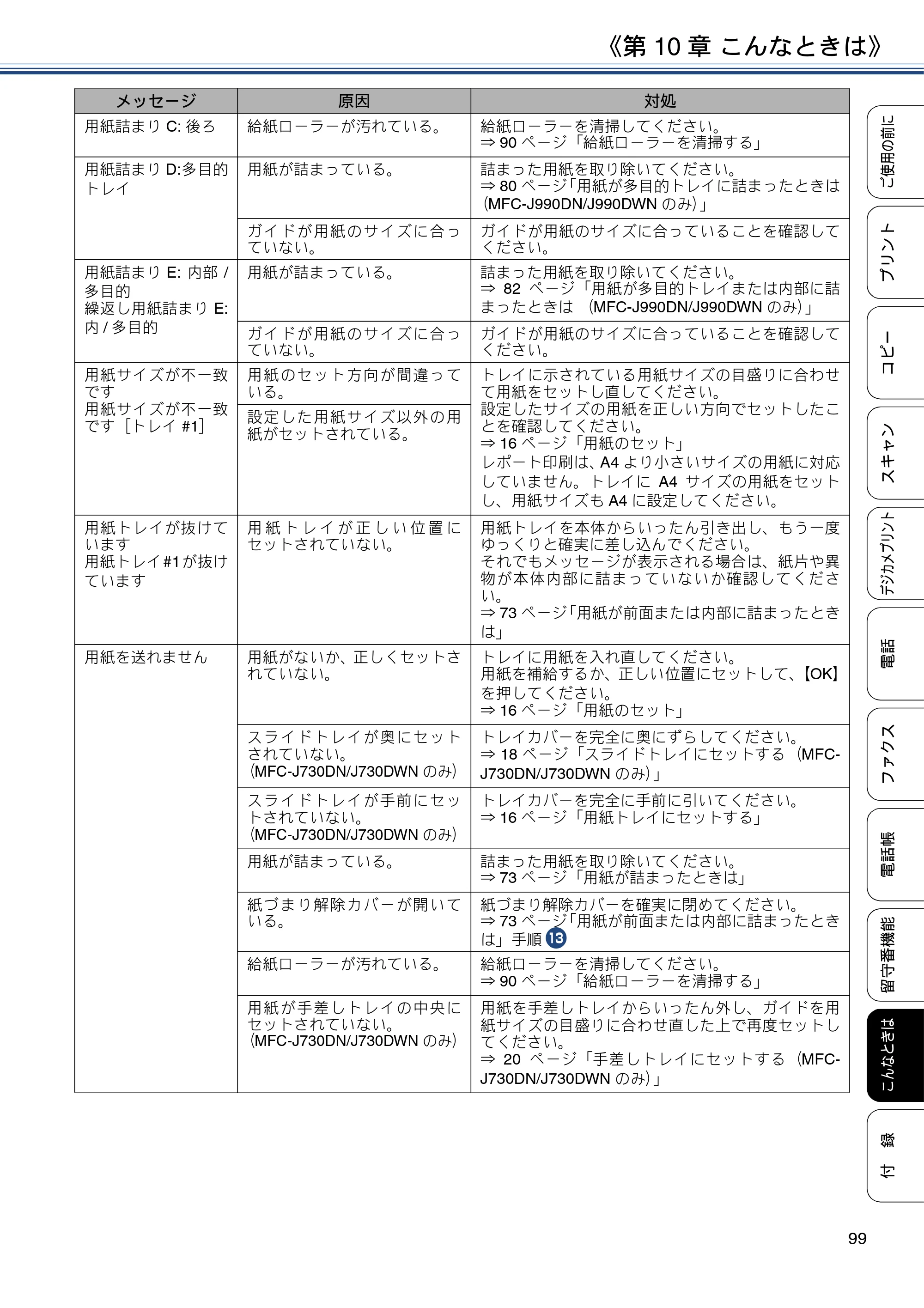 ブラザー MFC-J990DN / MFC-J990DWN / MFC-J730DN / MFC-J730DWN ユーザーズガイド ～基本編～ — 原本ページ — 99ページ