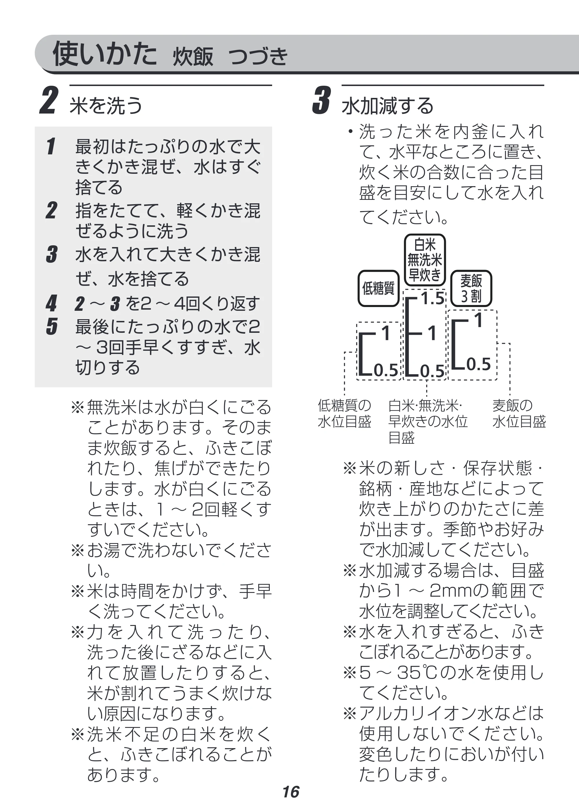 アイリスオーヤマ RC-MF15 取扱説明書 — 原本ページ — 16ページ