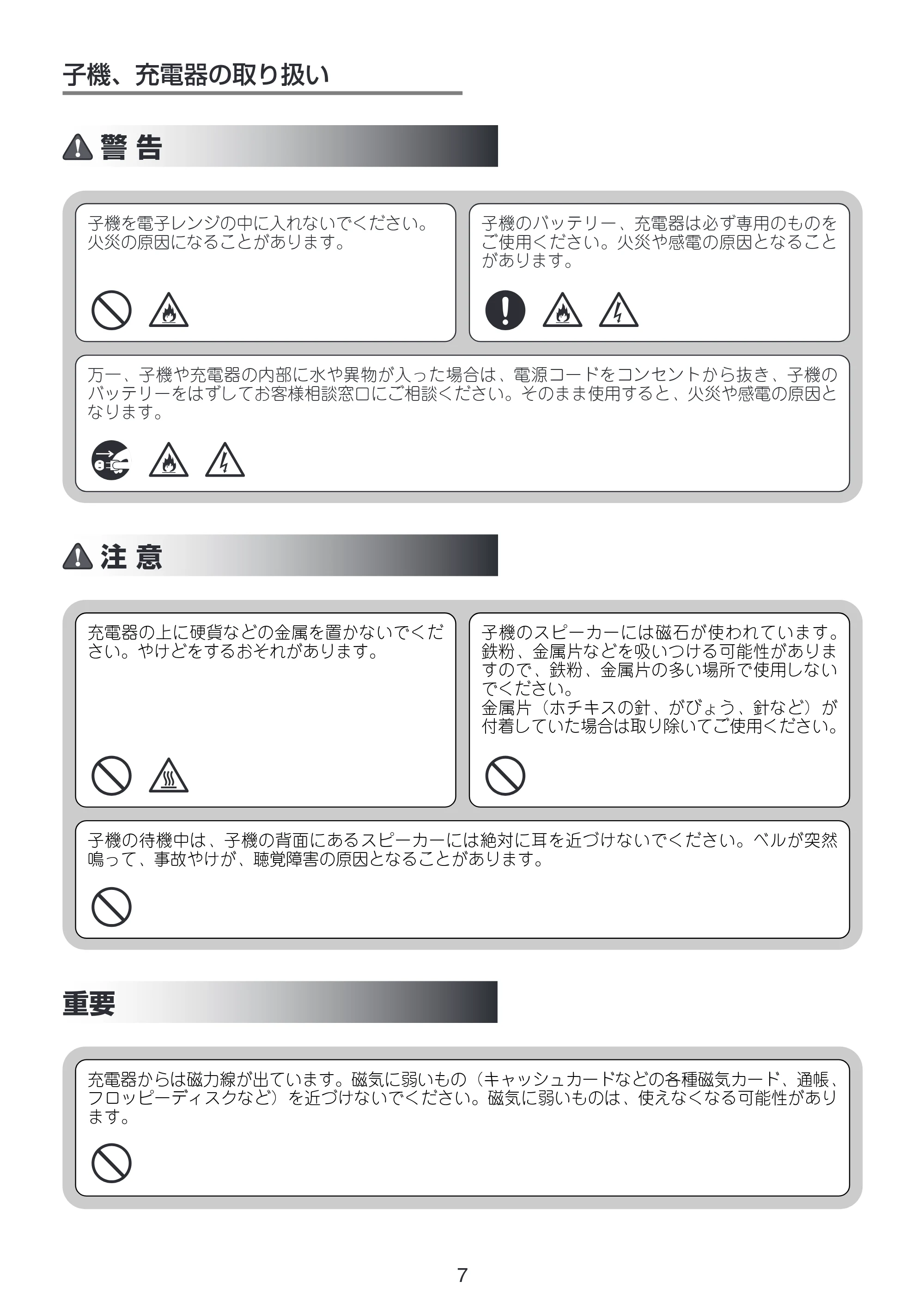 ブラザー MFC-J805D / MFC-J805DW / MFC-J800D / MFC-J800DW / MFC-J810DN/ MFC-J810DWN 増設コードレス子機取扱説明書 — 子機、充電器の取り扱い — 原本ページ — 8ページ