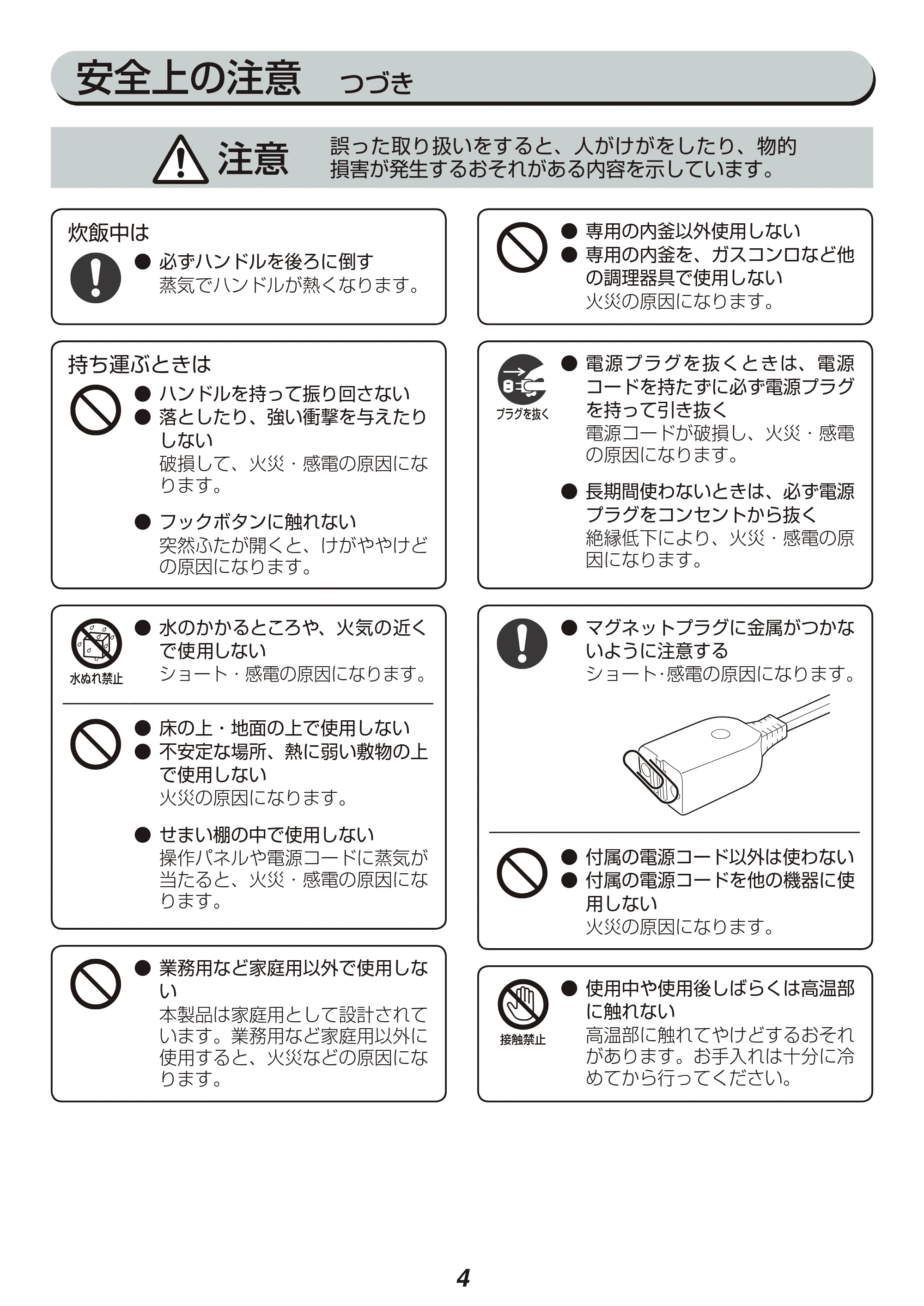 アイリスオーヤマ KRC-MC10 取扱説明書 — 原本ページ — 4ページ