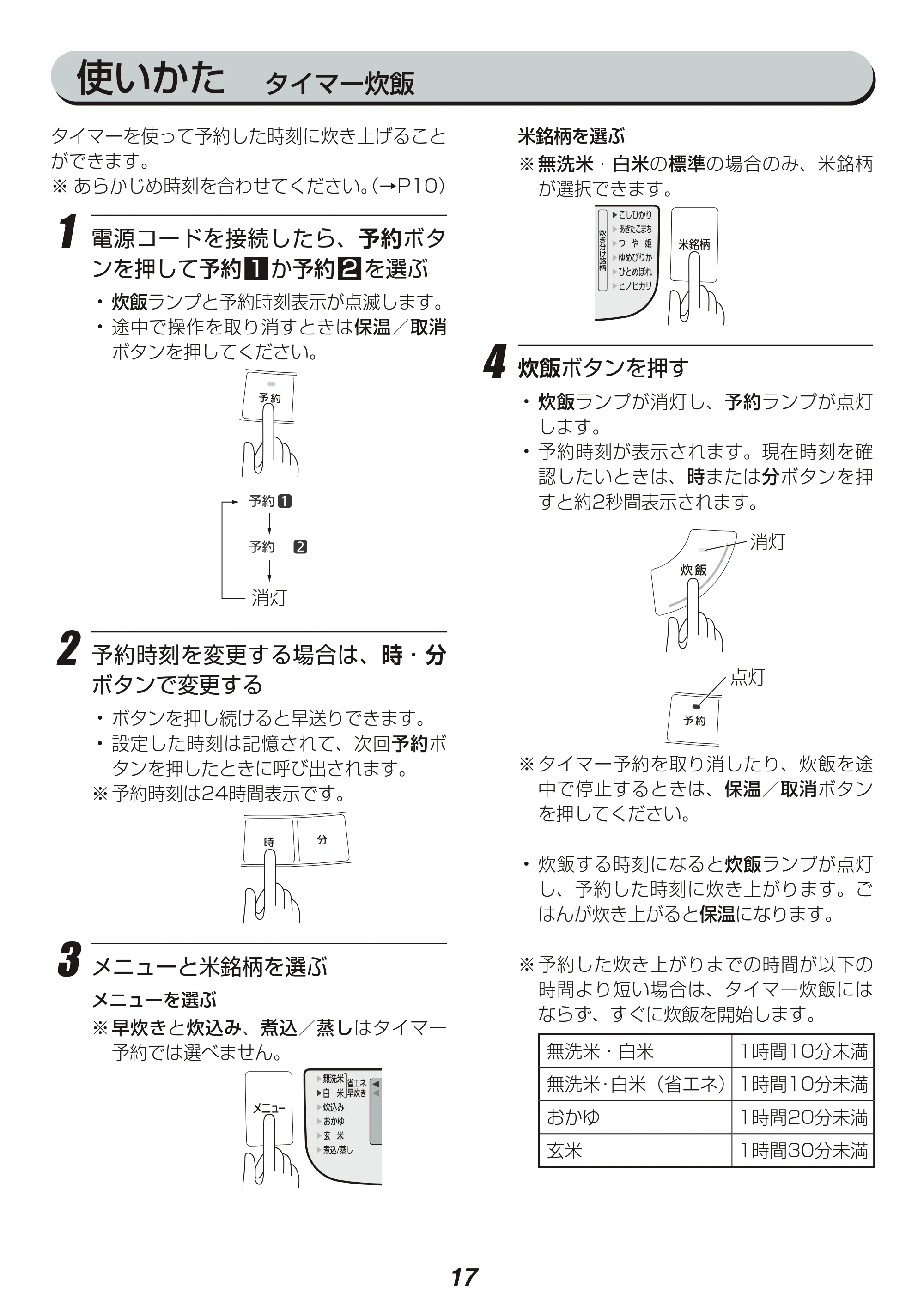 アイリスオーヤマ KRC-MC10 取扱説明書 — 原本ページ — 17ページ