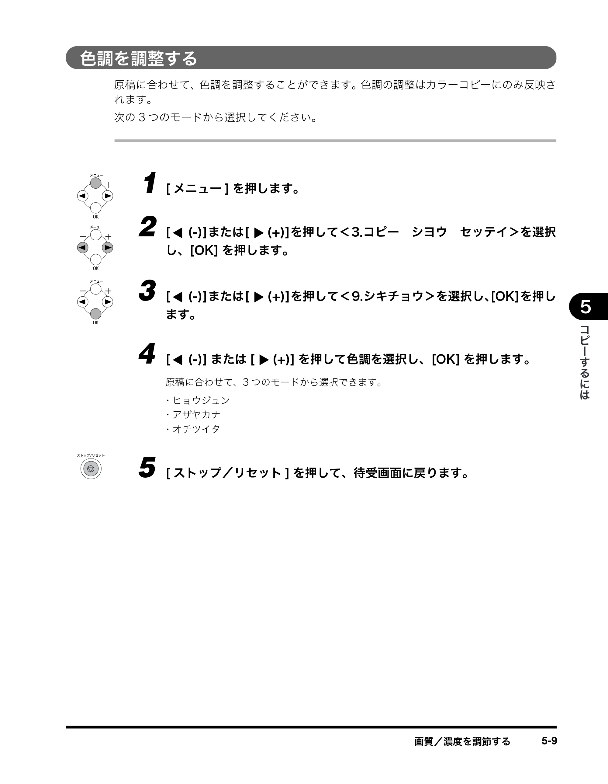 キヤノン MF8180 ユーザーズガイド （PDF形式／6.35Mバイト） — 色調を調整する — 原本ページ — 72ページ