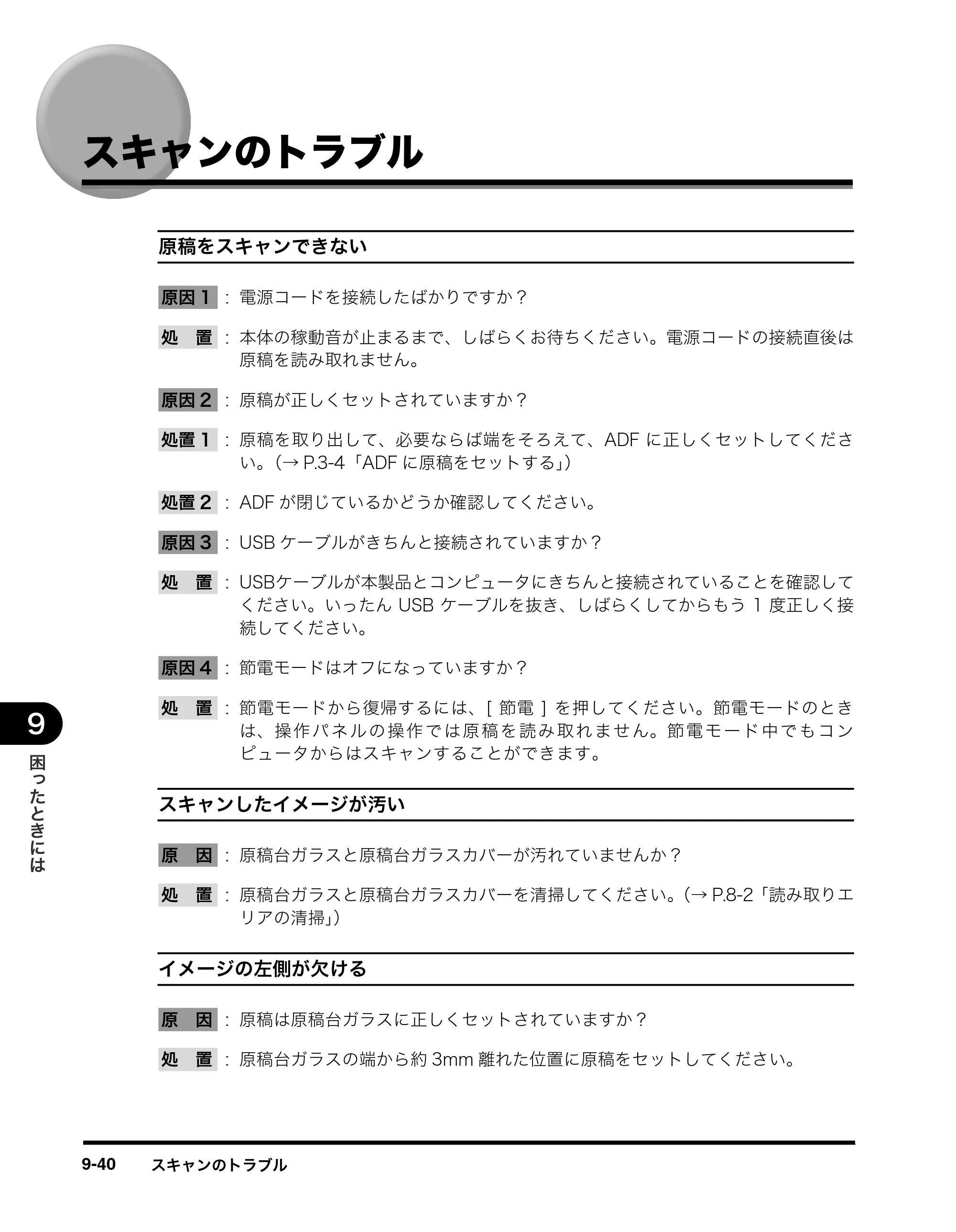 キヤノン MF8180 ユーザーズガイド （PDF形式／6.35Mバイト） — スキャンのトラブル — 原本ページ — 157ページ