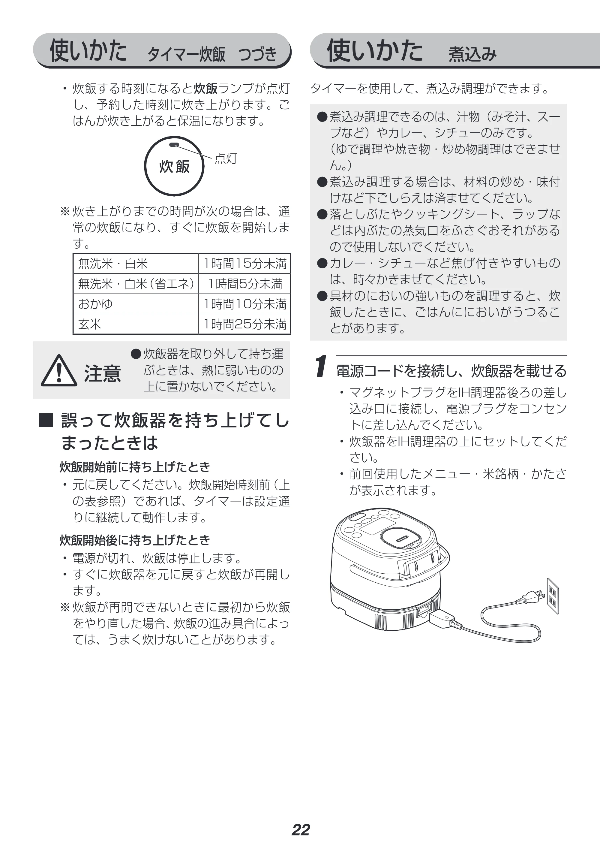 アイリスオーヤマ RC-SA30-WPG 取扱説明書 — 原本ページ — 22ページ
