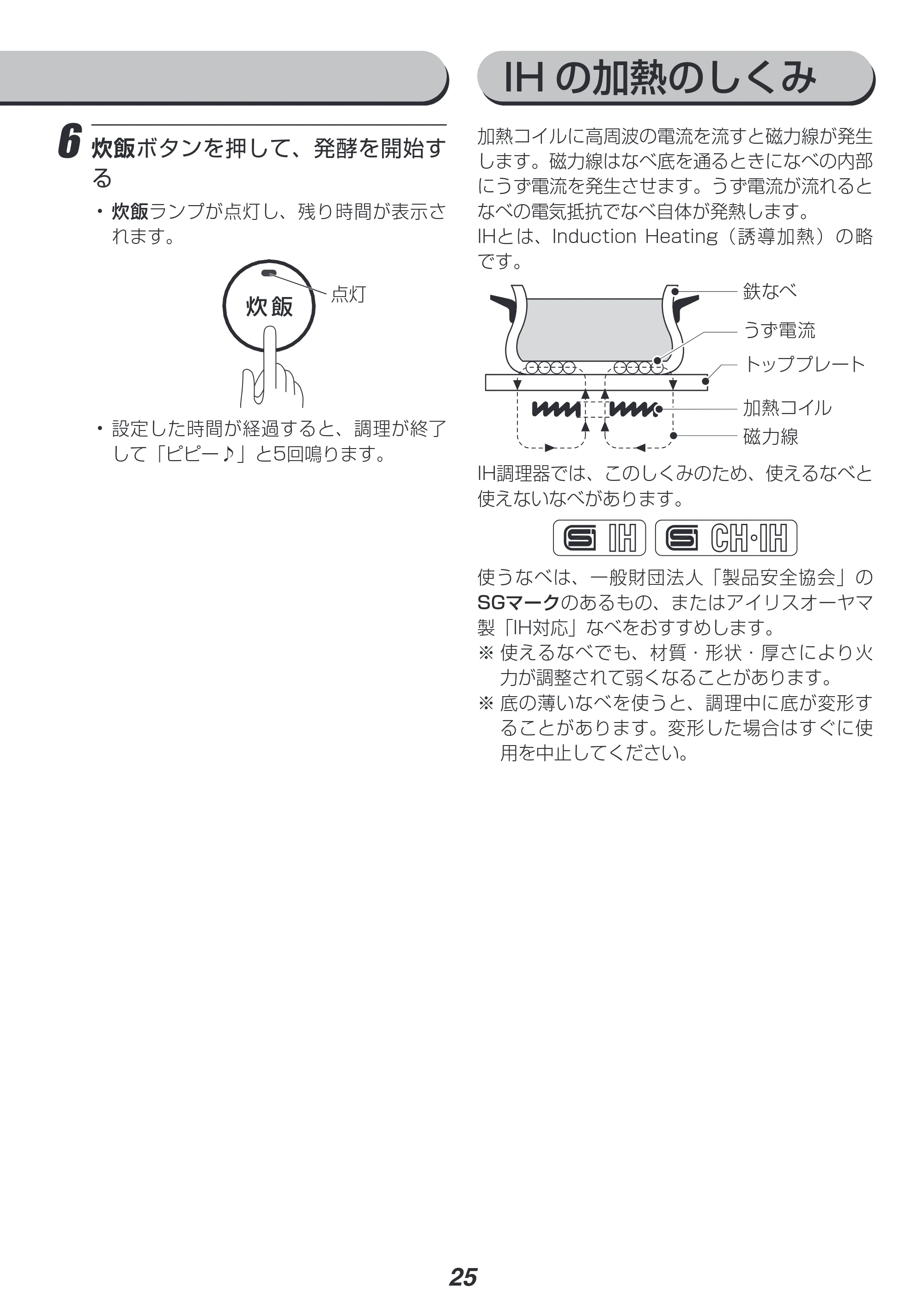 アイリスオーヤマ RC-SA30-WPG 取扱説明書 — 原本ページ — 25ページ